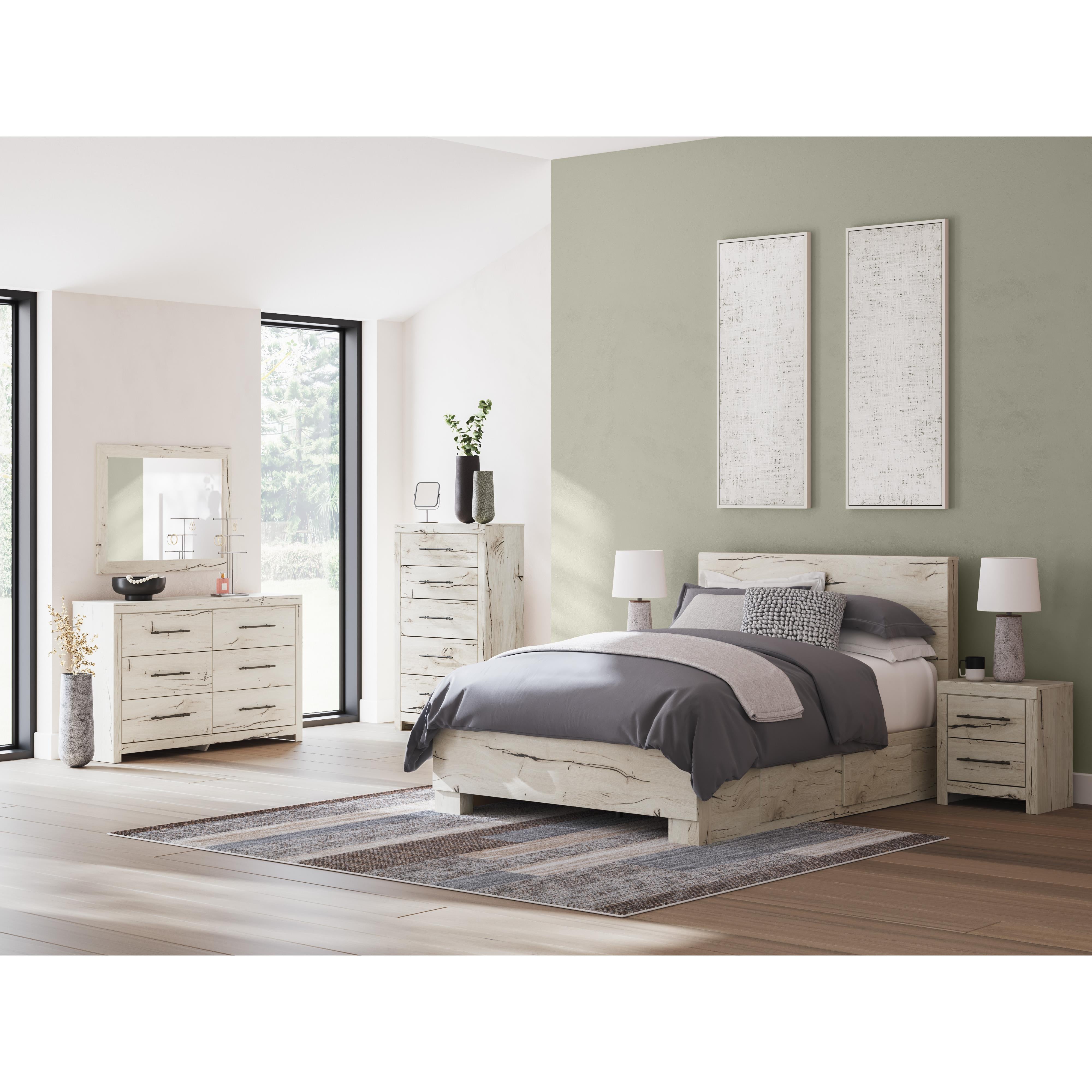  Size_Queen --  Lawroy B2310B8 Queen Panel Bed with Storage IMAGE 10