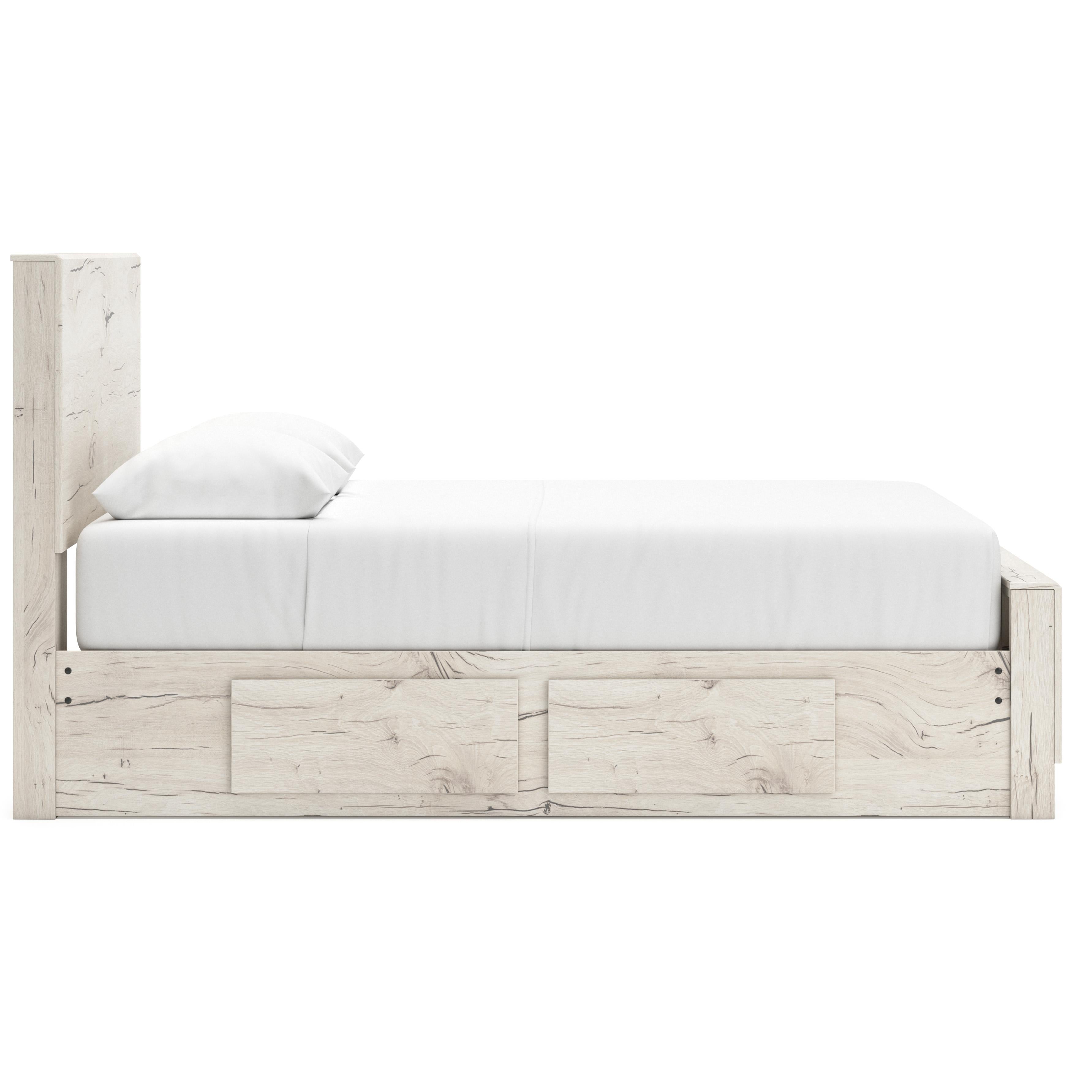 Size_Queen --  Lawroy B2310B8 Queen Panel Bed with Storage IMAGE 4