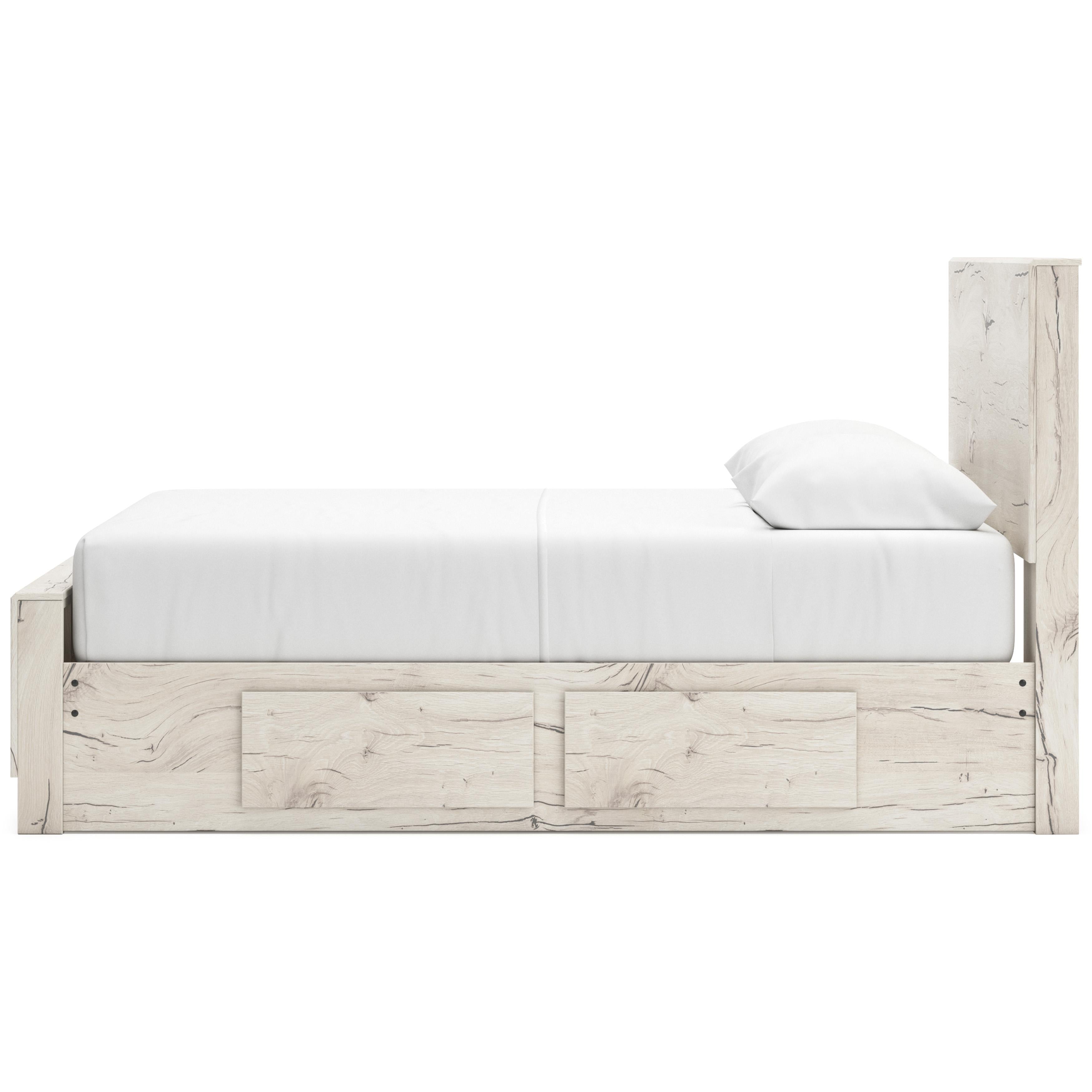  Size_Queen --  Lawroy B2310B8 Queen Panel Bed with Storage IMAGE 5