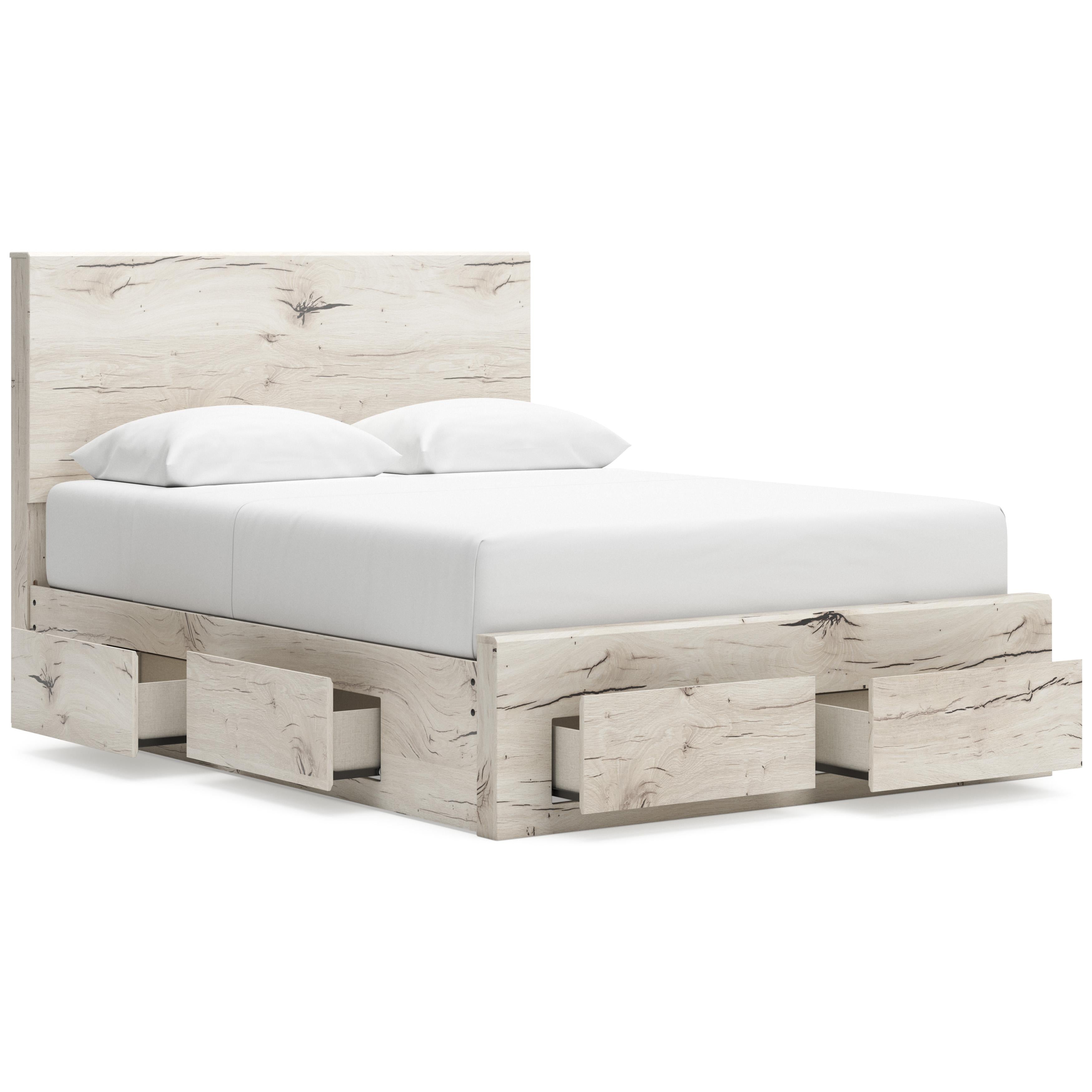  Size_Queen --  Lawroy B2310B9 Queen Panel Storage Bed IMAGE 2