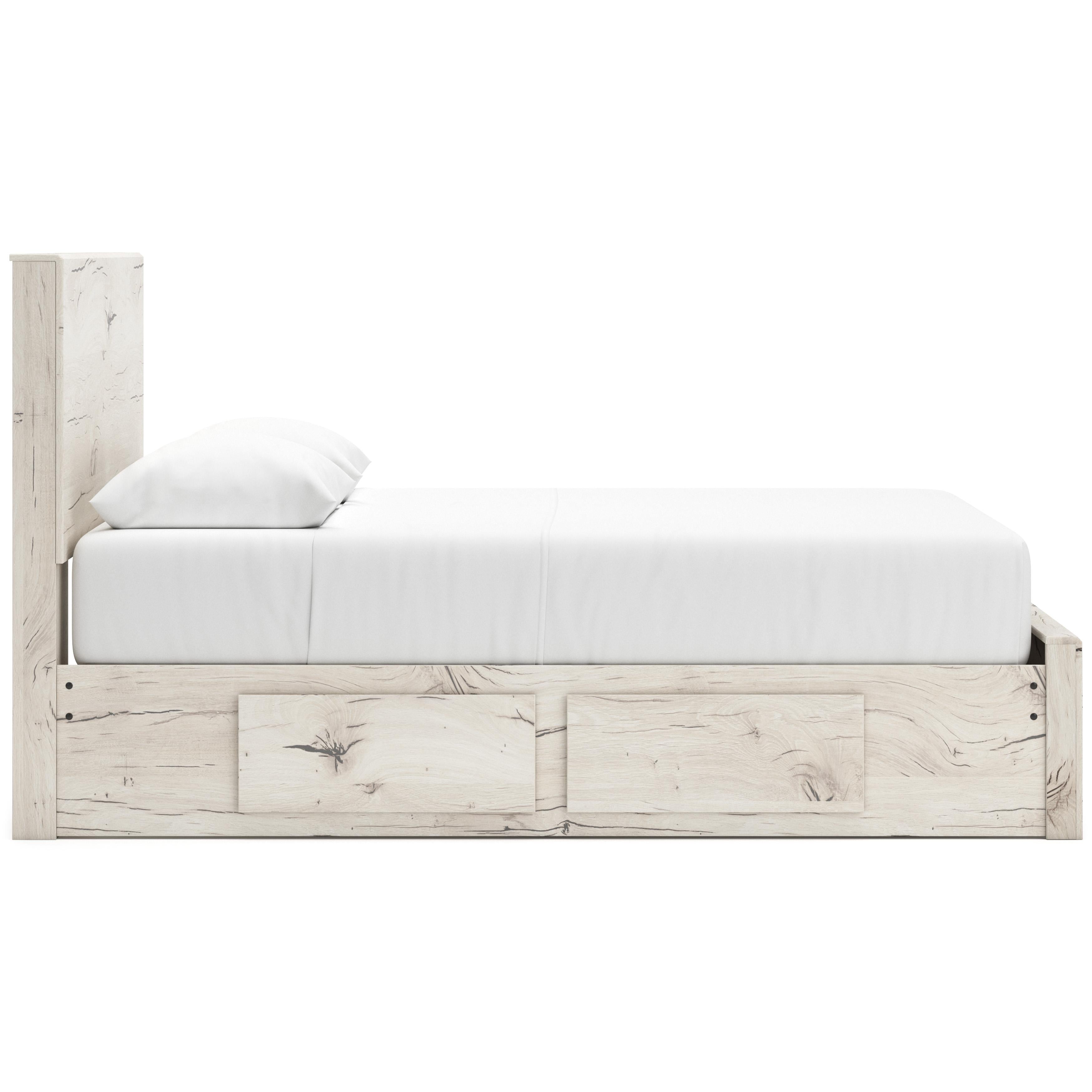  Size_Queen --  Lawroy B2310B9 Queen Panel Storage Bed IMAGE 4