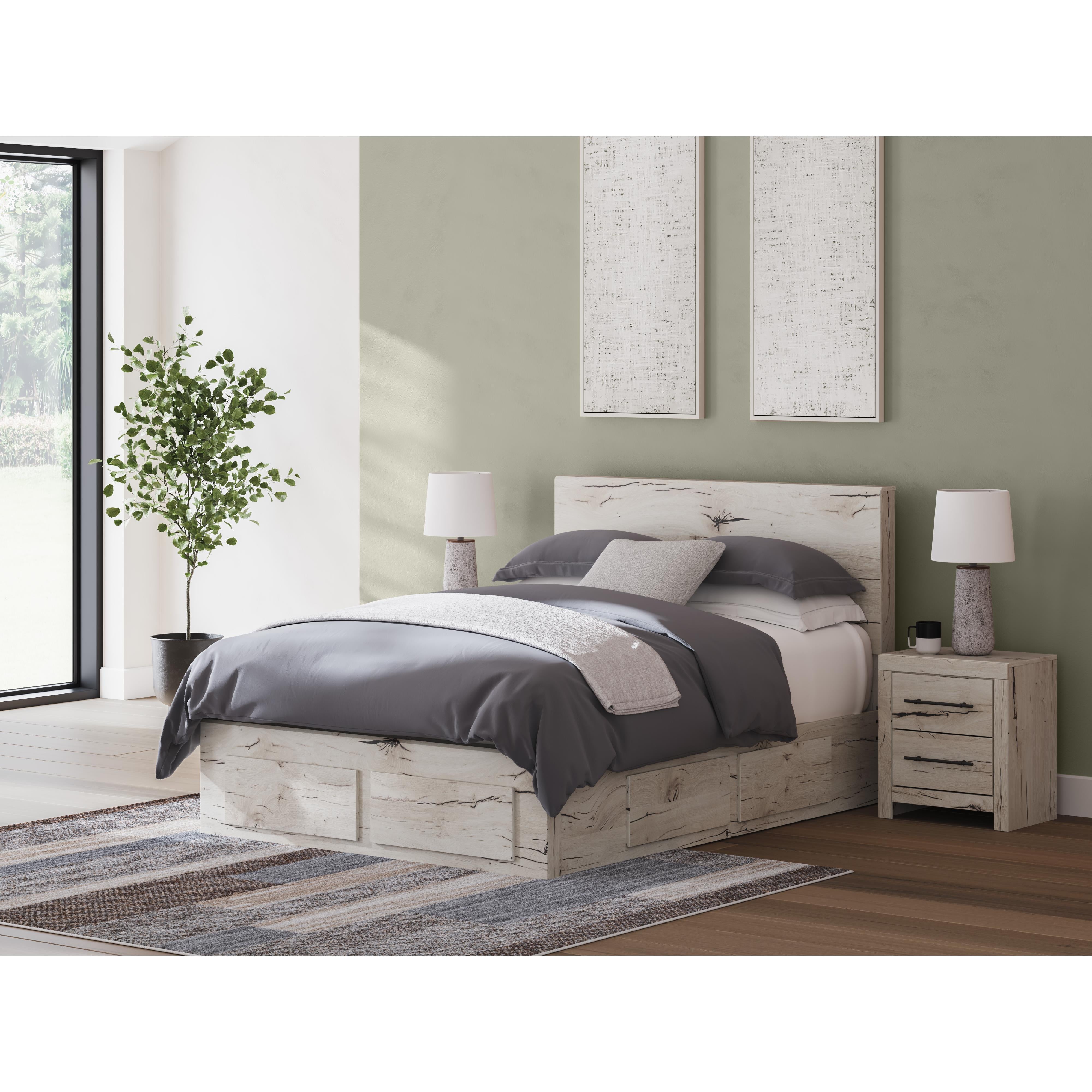  Size_Queen --  Lawroy B2310B9 Queen Panel Storage Bed IMAGE 8