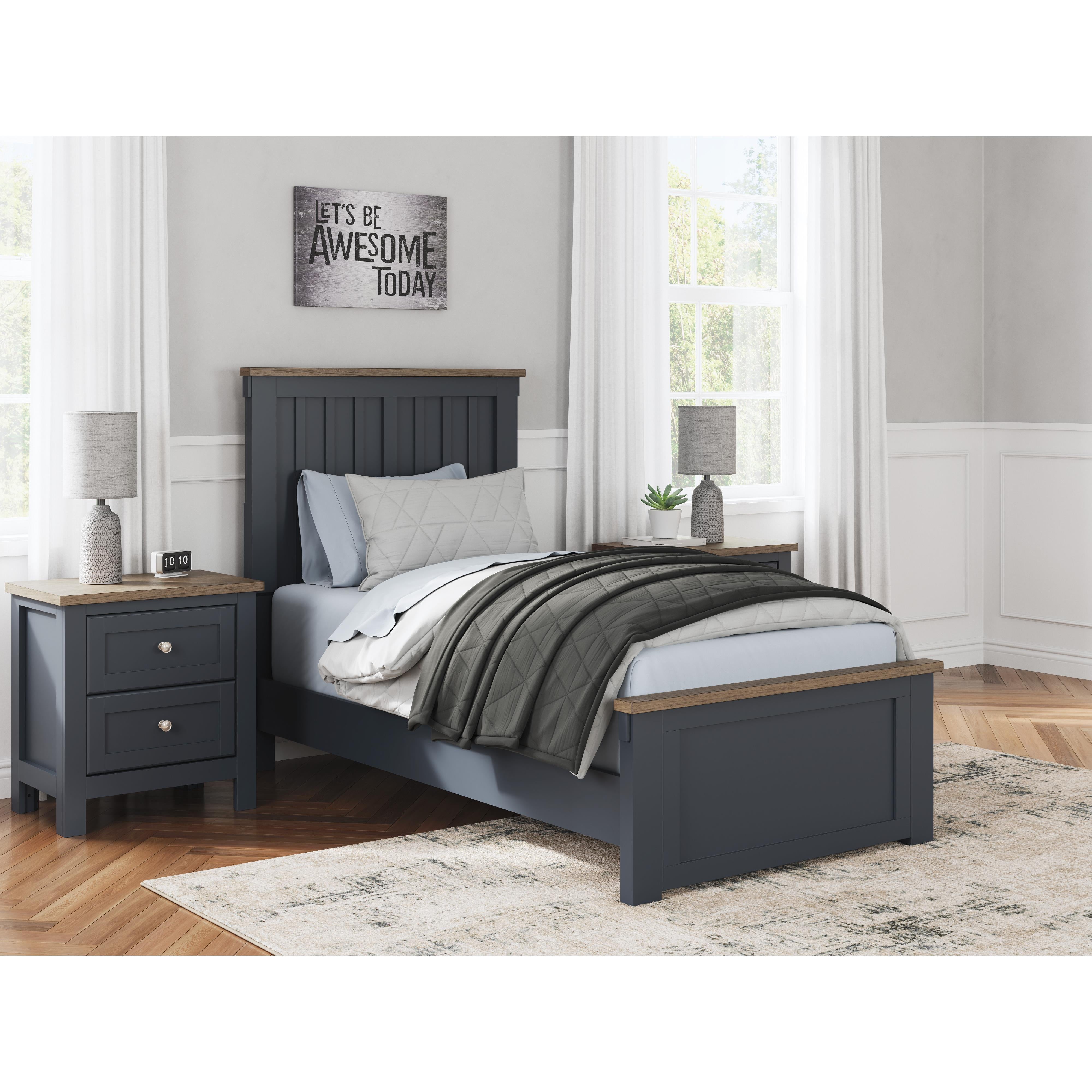  Size_Twin --  Signature Design by Ashley Landocken Panel Bed IMAGE 6