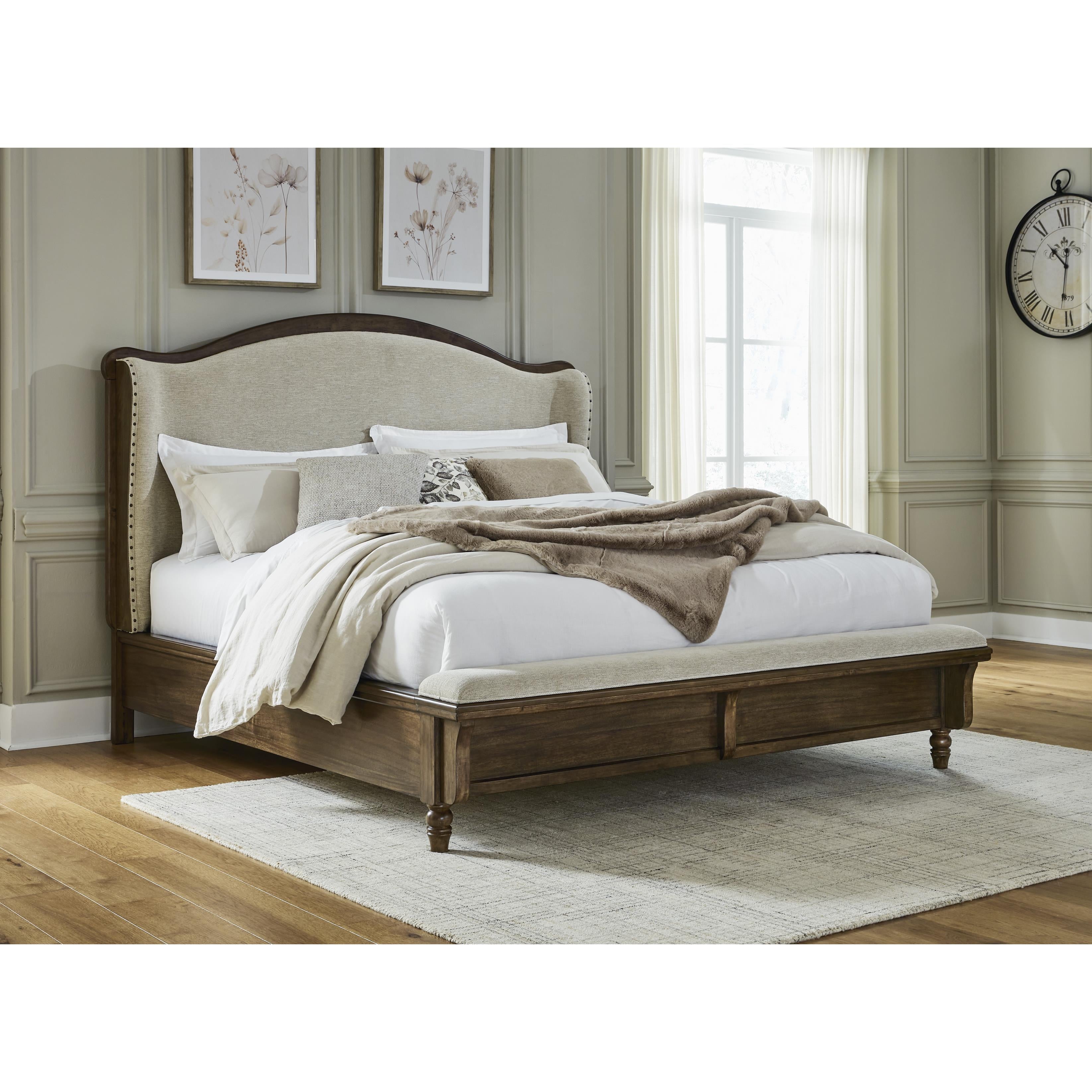  Size_Queen --  Benchcraft Sturlayne Upholstered Panel Bed IMAGE 4