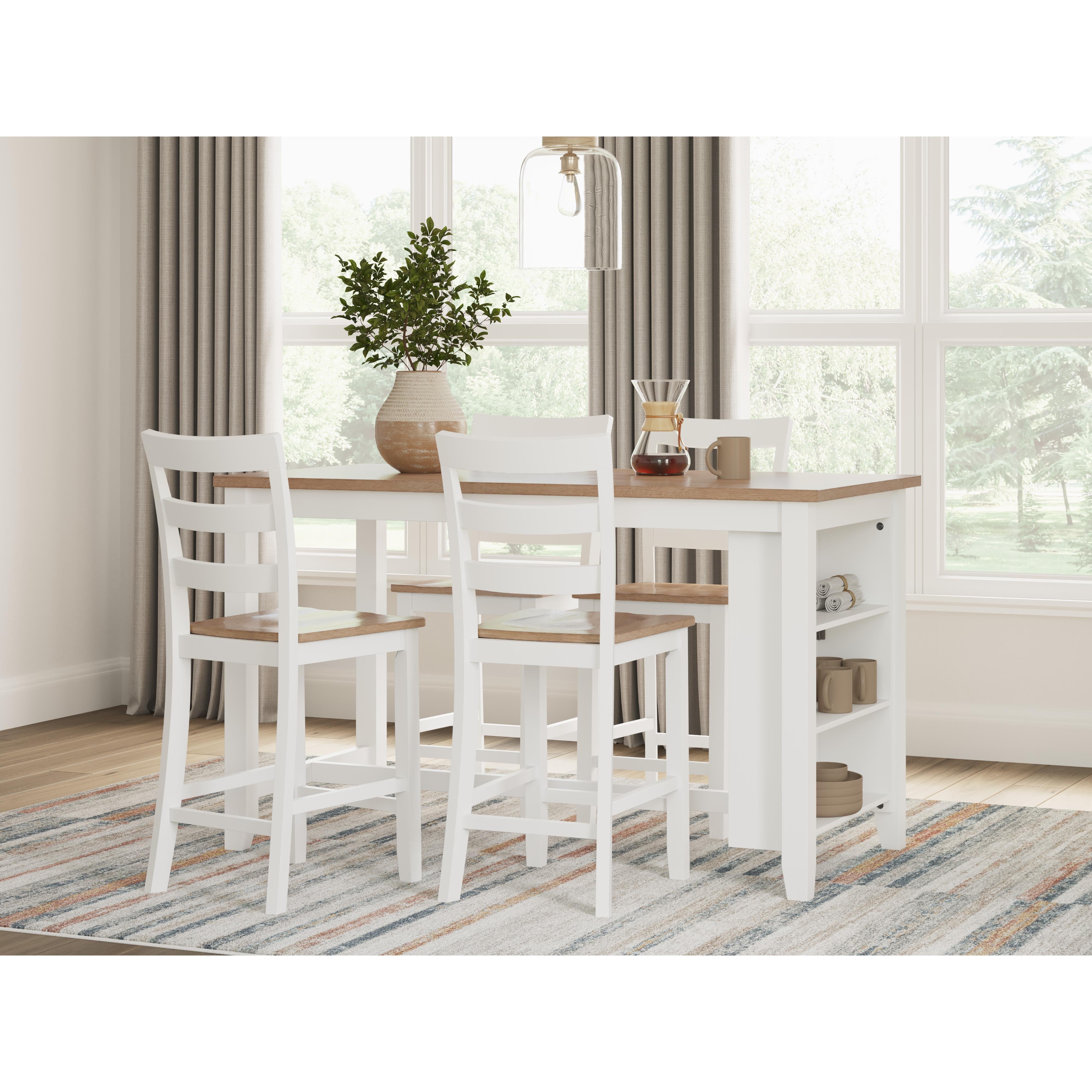  Signature Design by Ashley Gesthaven D398-13 Rectangular Dining Room Counter Table IMAGE 9