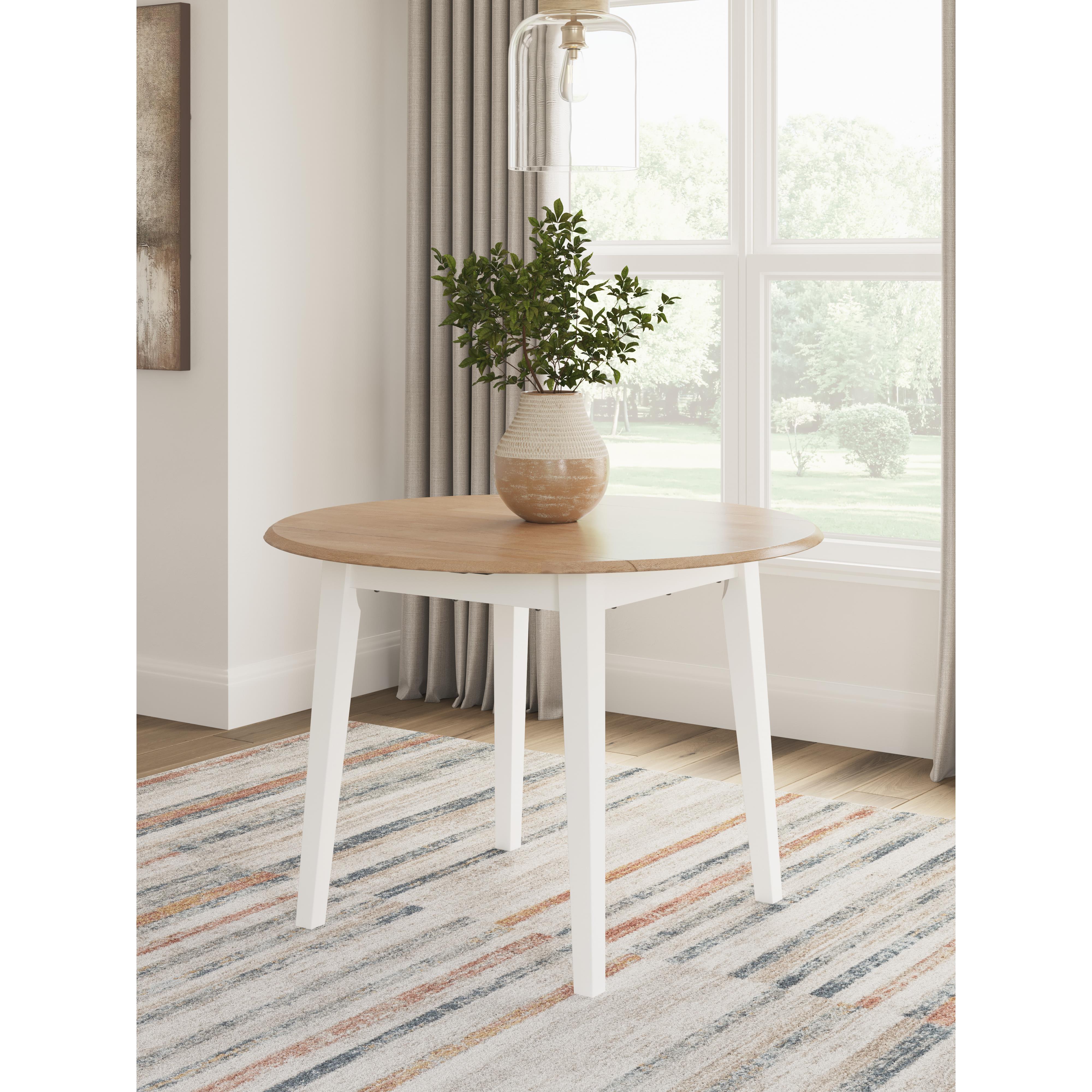  Signature Design by Ashley Gesthaven D398-15 Round Dining Room Drop Leaf Table IMAGE 5