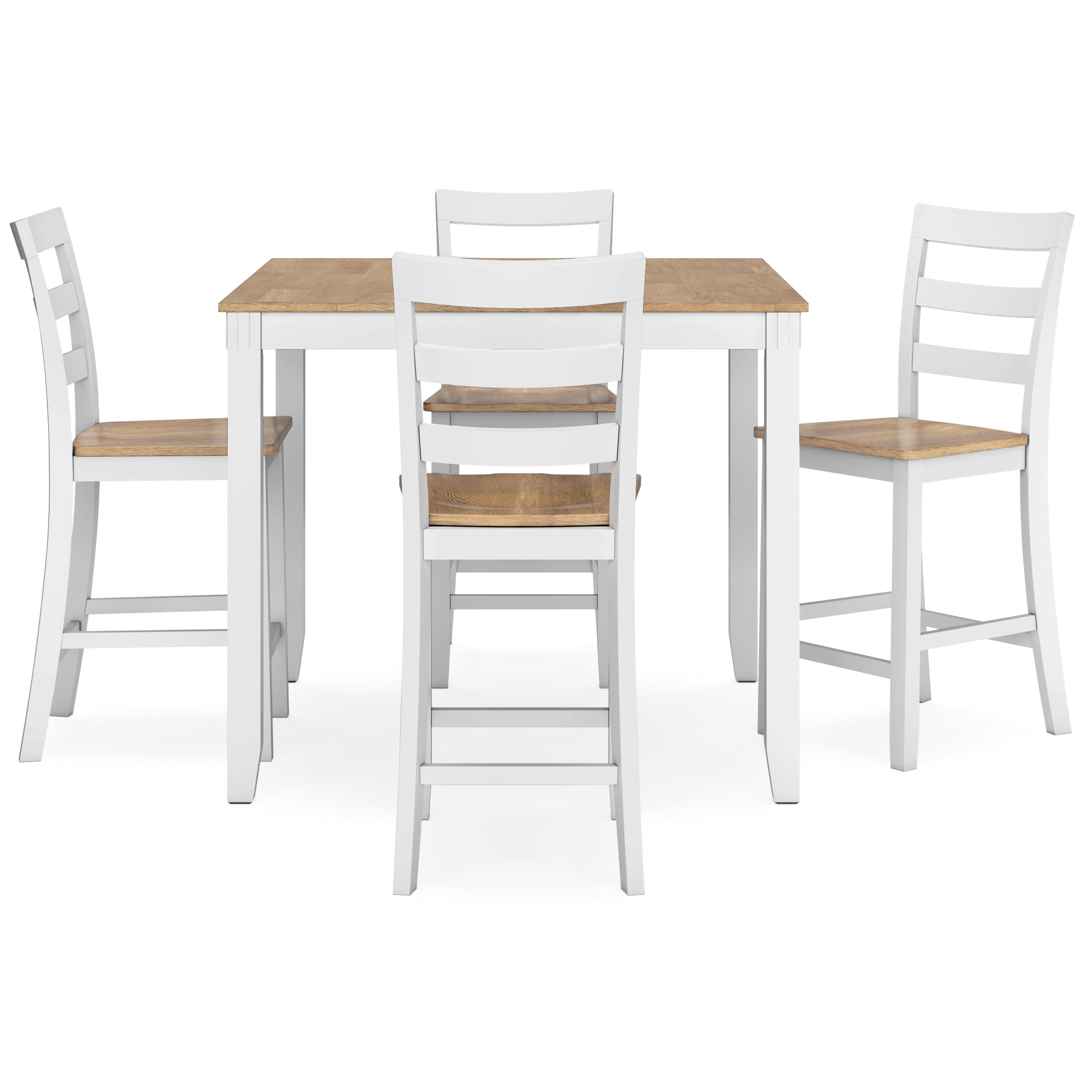  Signature Design by Ashley Gesthaven D398-223 Dining Room Counter Table Set IMAGE 2