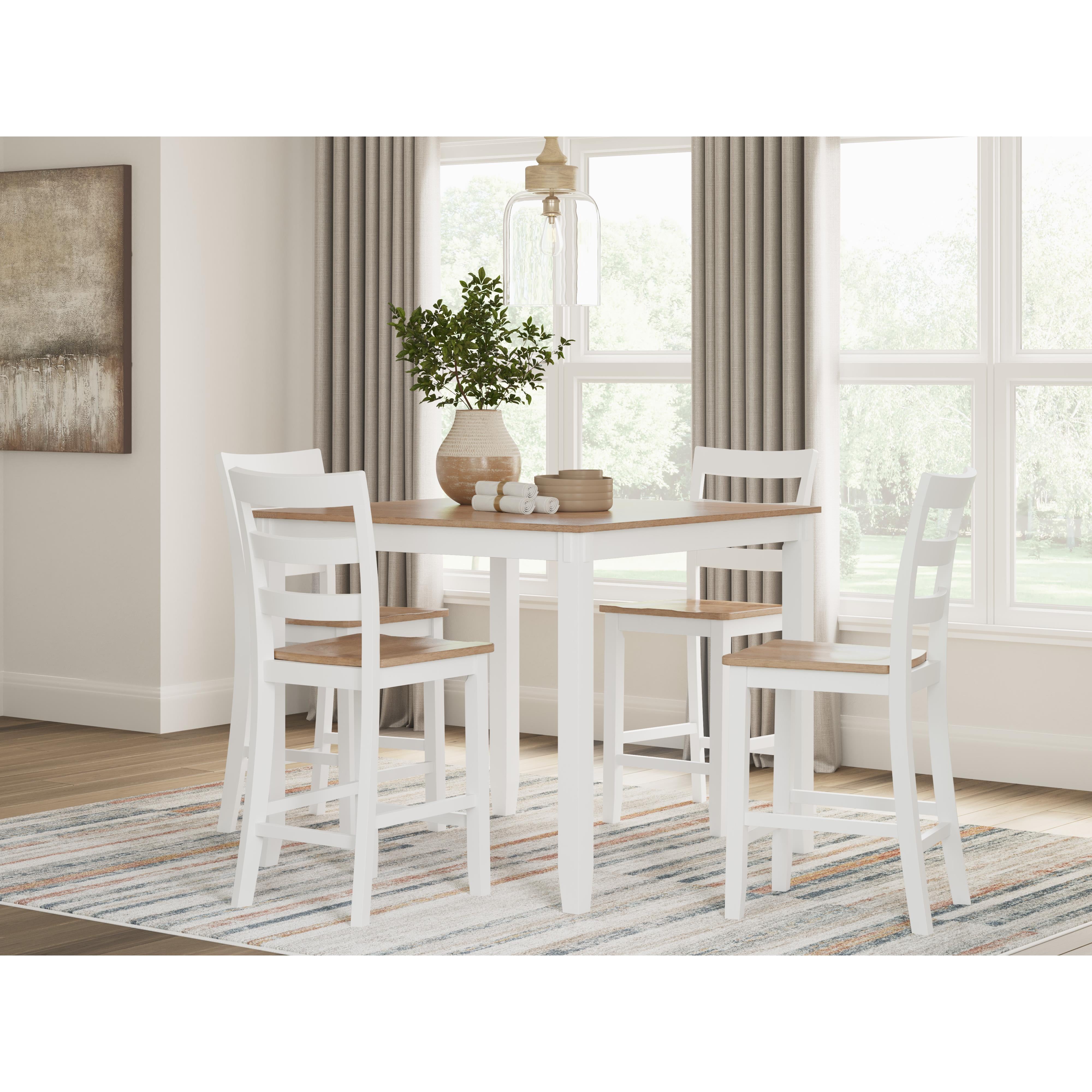  Signature Design by Ashley Gesthaven D398-223 Dining Room Counter Table Set IMAGE 3