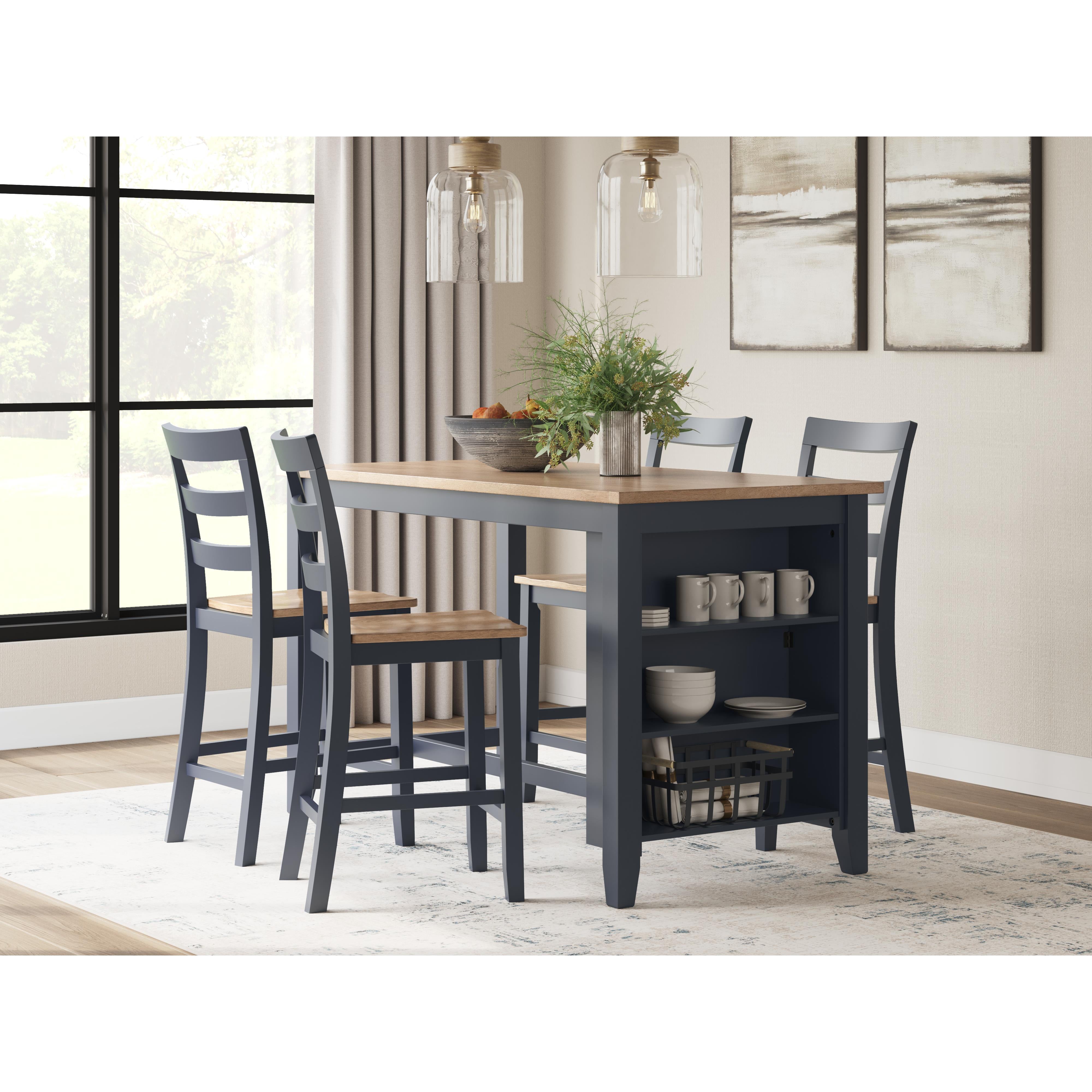  Signature Design by Ashley Gesthaven D399-13 Rectangular Dining Room Counter Table IMAGE 9