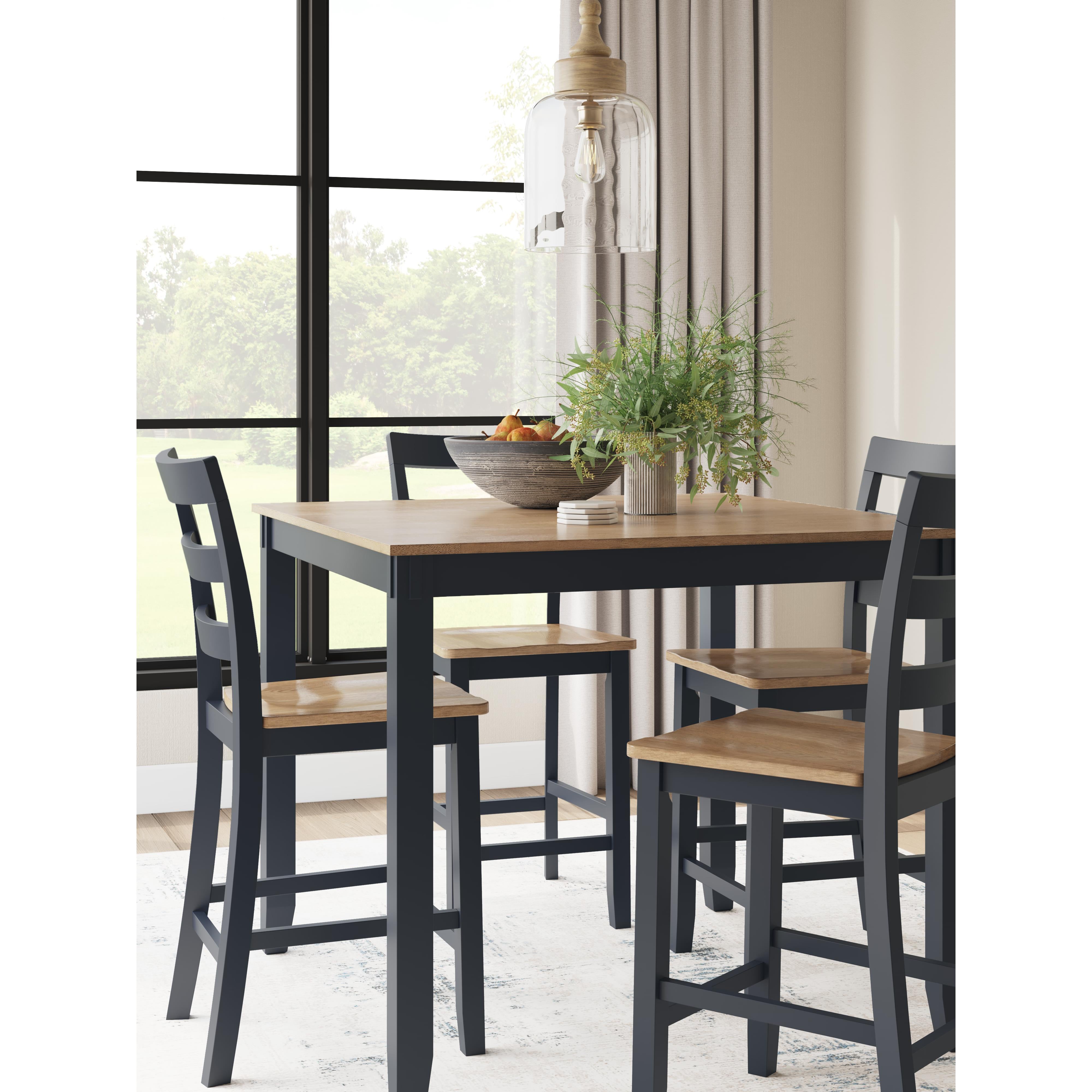  Signature Design by Ashley Gesthaven D399-223 Dining Room Counter Table Set IMAGE 4