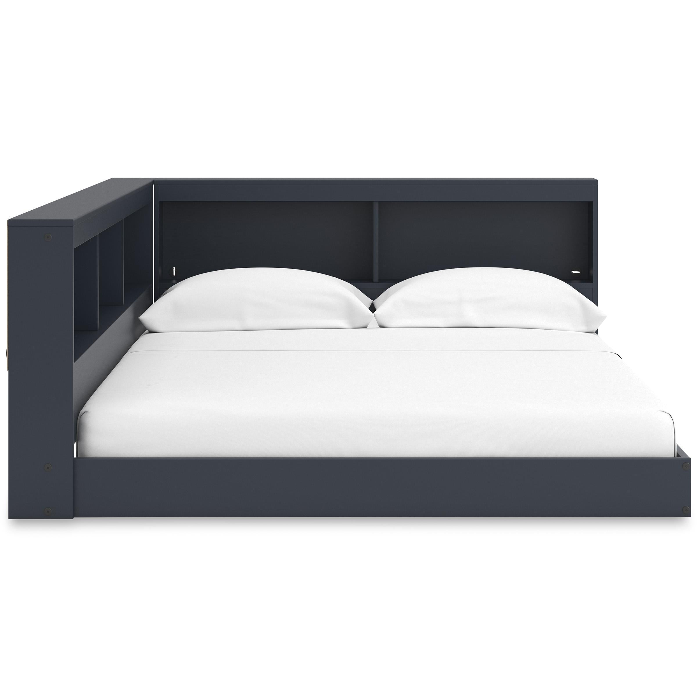  Size_Full --  Simmenfort EB1528B4 Full Bookcase Storage Bed IMAGE 2