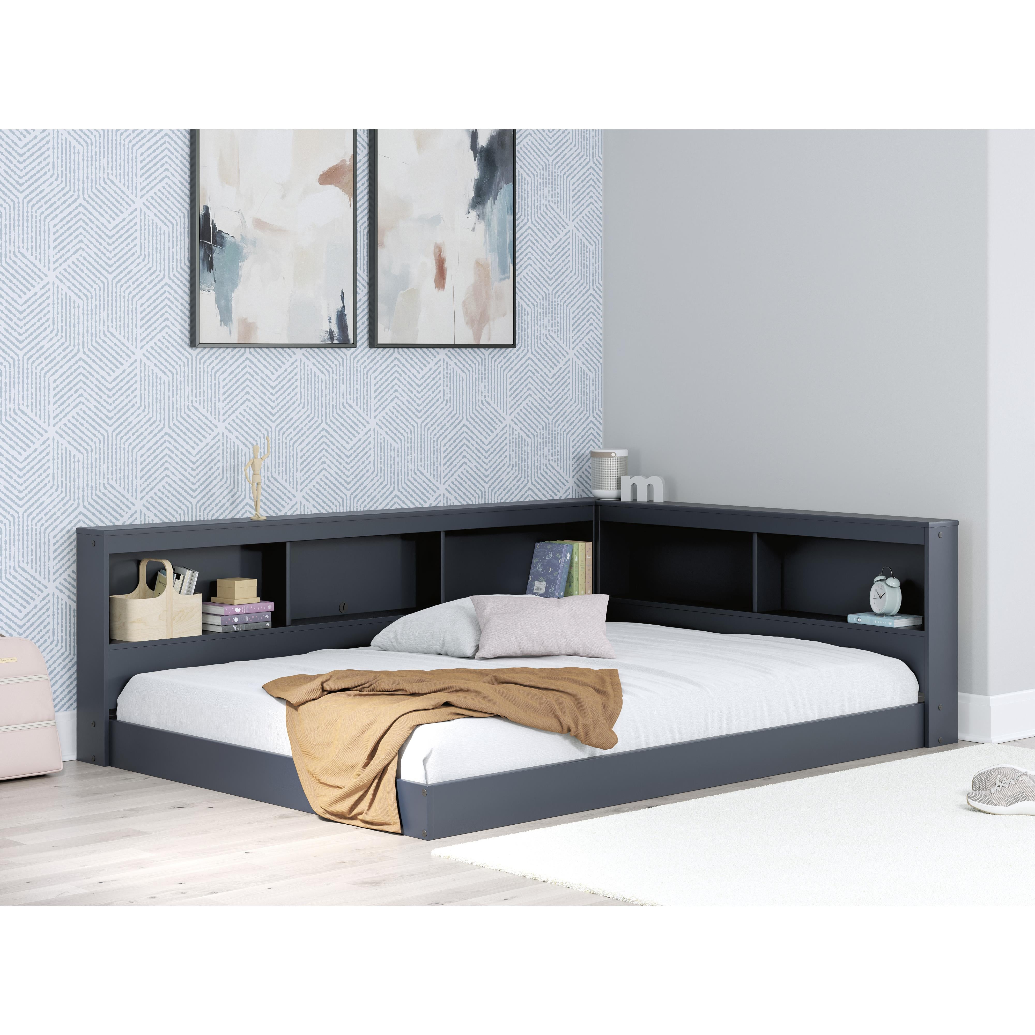  Size_Full --  Simmenfort EB1528B4 Full Bookcase Storage Bed IMAGE 7