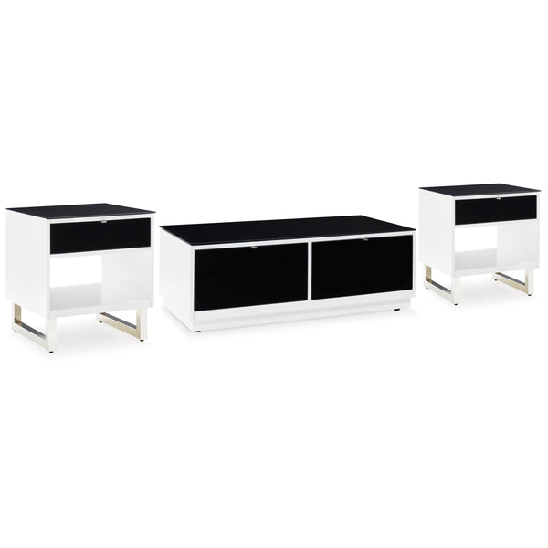 Signature Design by Ashley Gardoni T756T1 Coffee Table and 2 End Tables