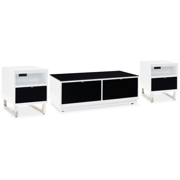 Signature Design by Ashley Gardoni T756T2 Coffee Table and 2 Chairside End Tables
