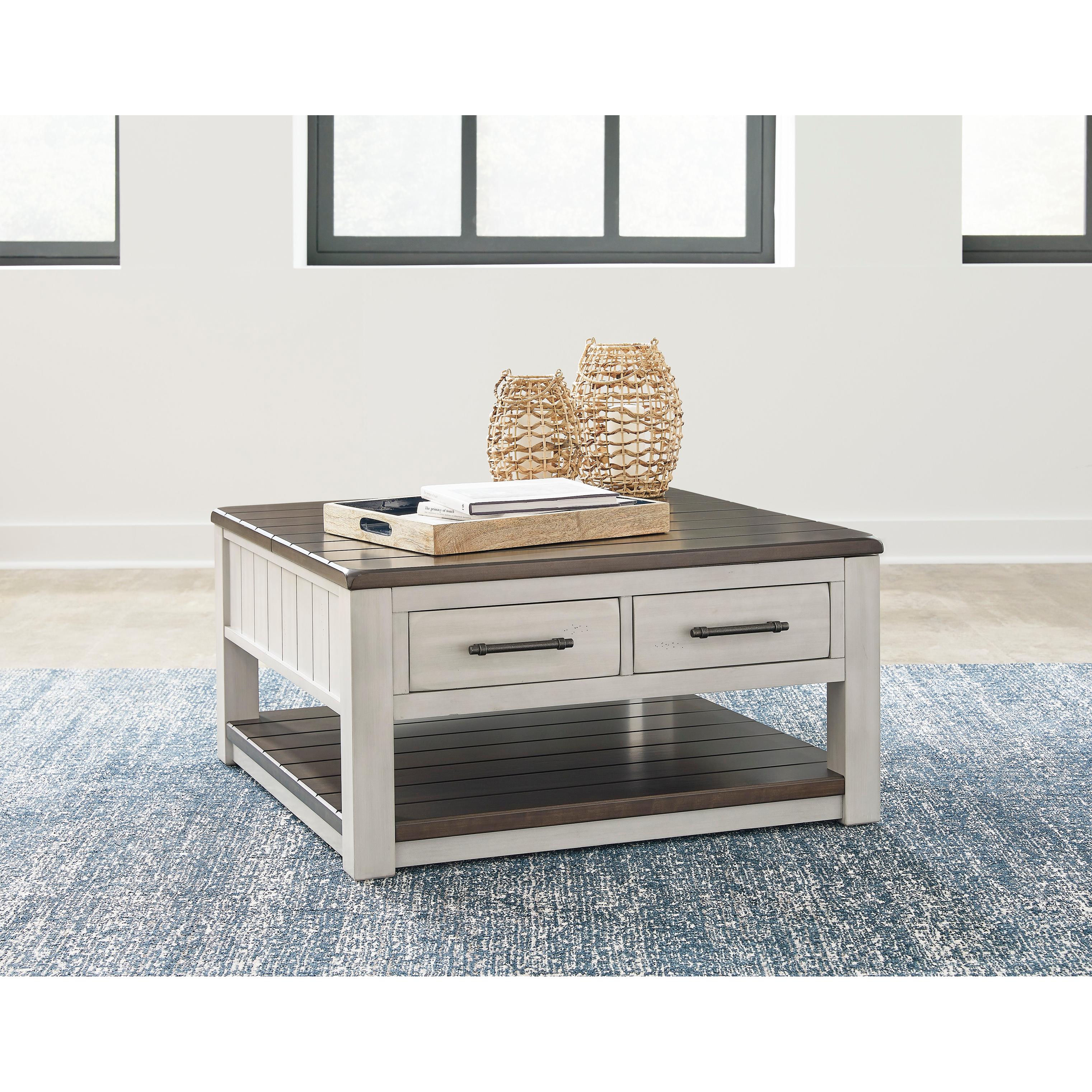  Signature Design by Ashley Darborn T796T1 Lift-top Coffee Table and 2 Chairside End Tables IMAGE 2
