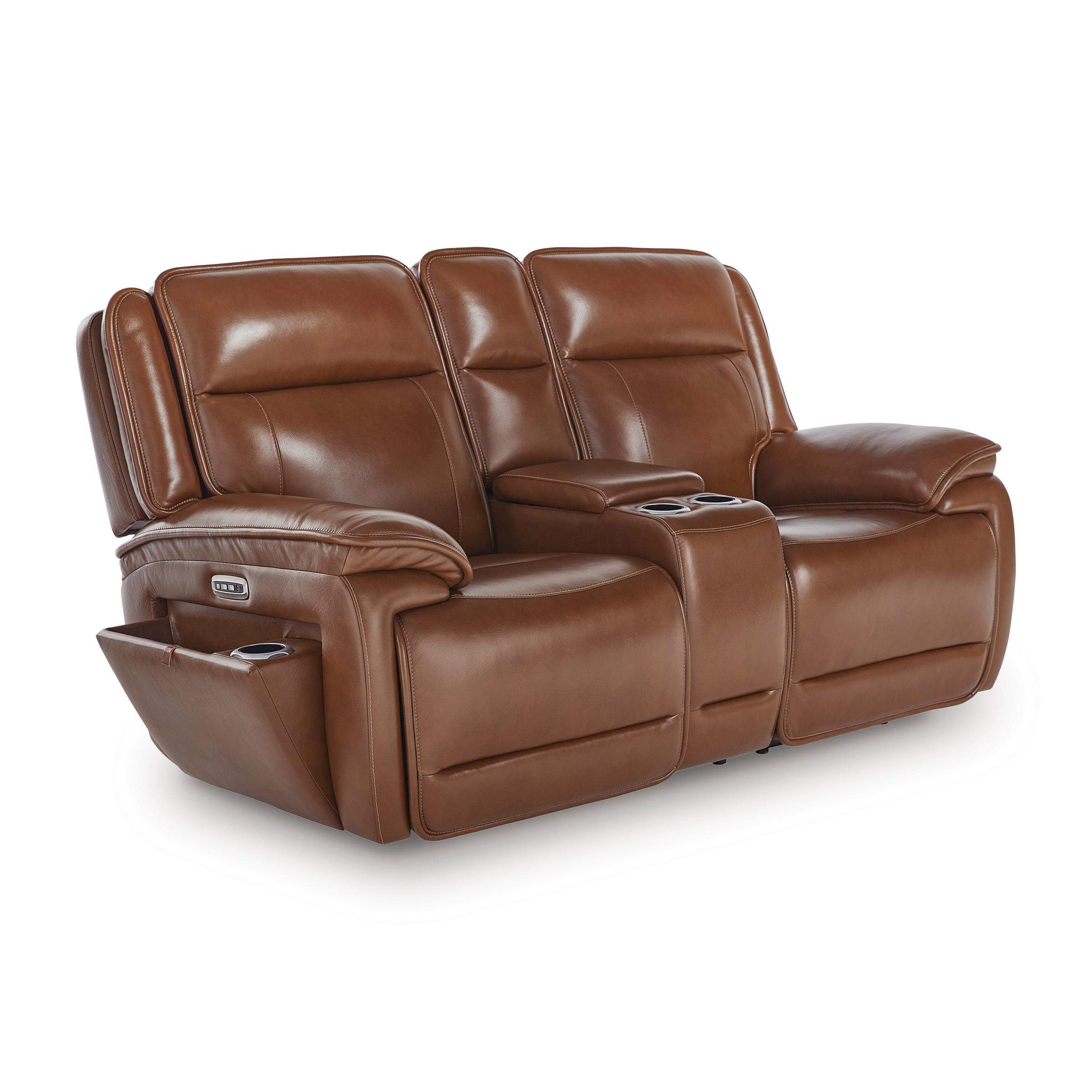  Signature Design by Ashley Healy Pier U1120418 Power Reclining Loveseat with Console and Adjustable Headrest IMAGE 1