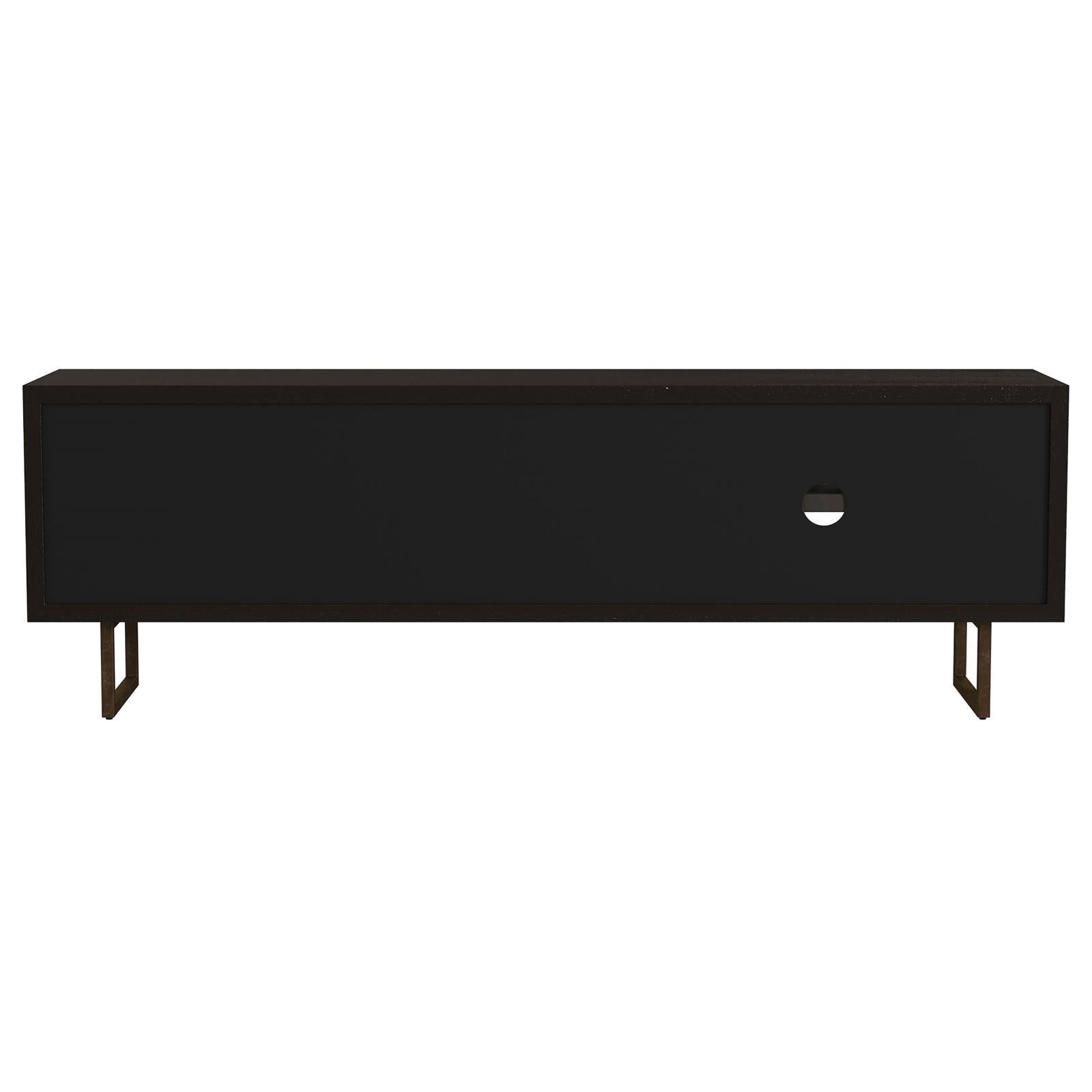  Coaster Furniture Marsden 703003 2-door Mango Wood 70" TV Stand - Charcoal Black IMAGE 6