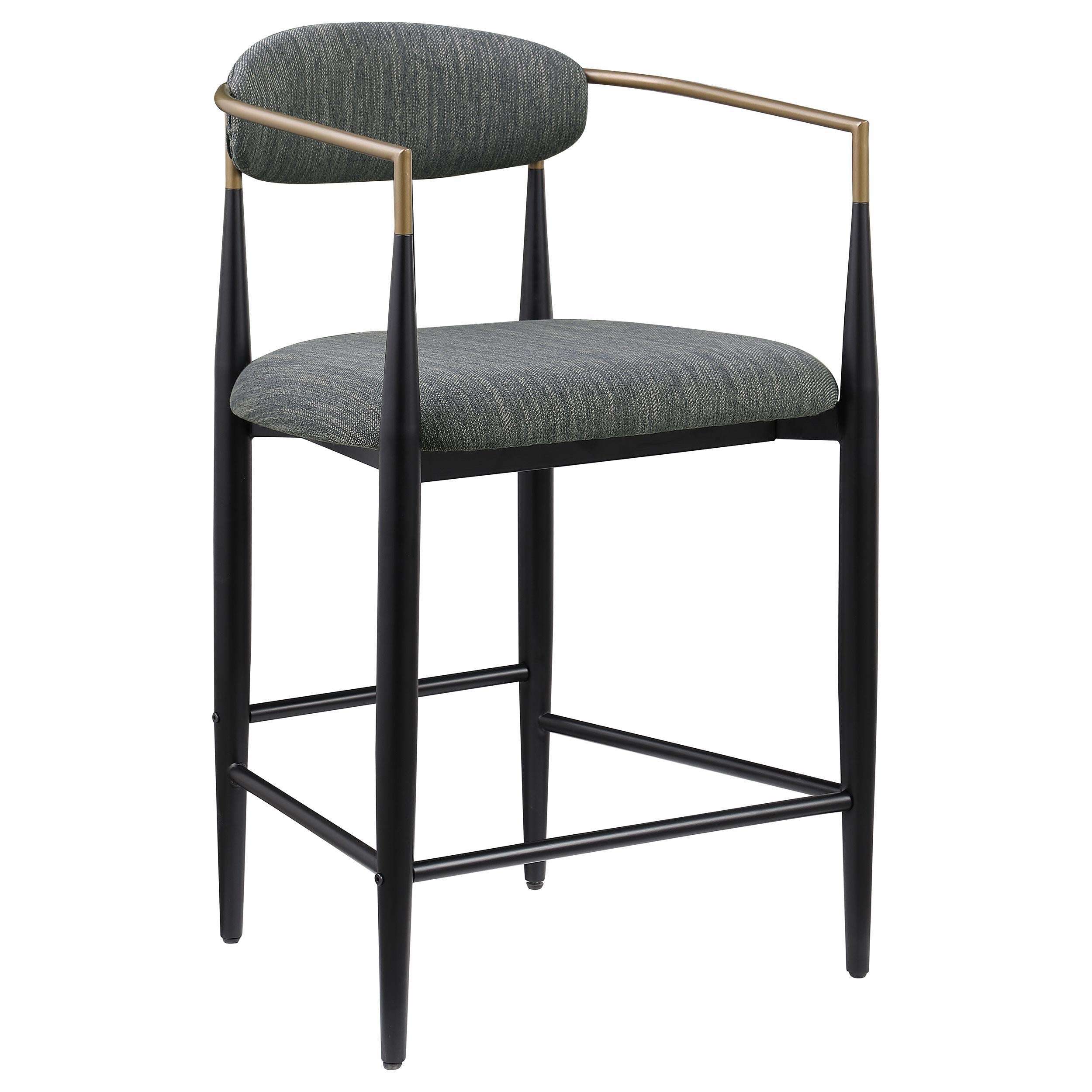  Coaster Furniture Tina 121186 Fabric Upholstered Counter Chair - Dark Grey IMAGE 1