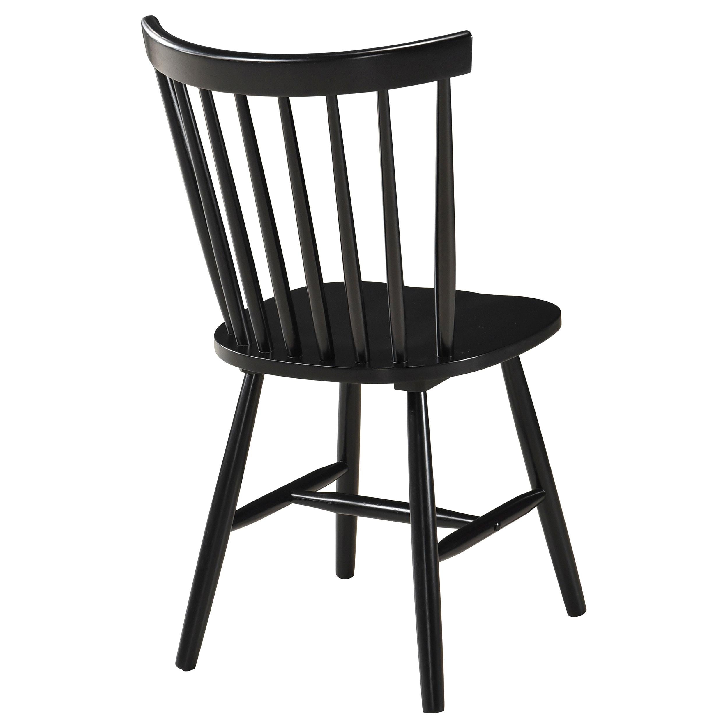  Coaster Furniture Hollyoak 183042 Windsor Wood Dining Side Chair - Black IMAGE 6