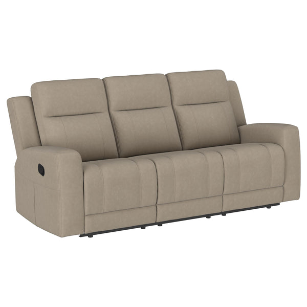 Coaster Furniture Brentwood 610281 Upholstered Motion Reclining Sofa - Taupe