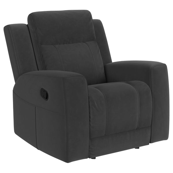 Coaster Furniture Brentwood 610286 Upholstered Recliner Chair - Dark Charcoal