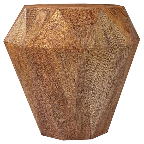Coaster Furniture Jacinto 931158 Octagonal Solid Mango Wood Side Table - Natural Brown