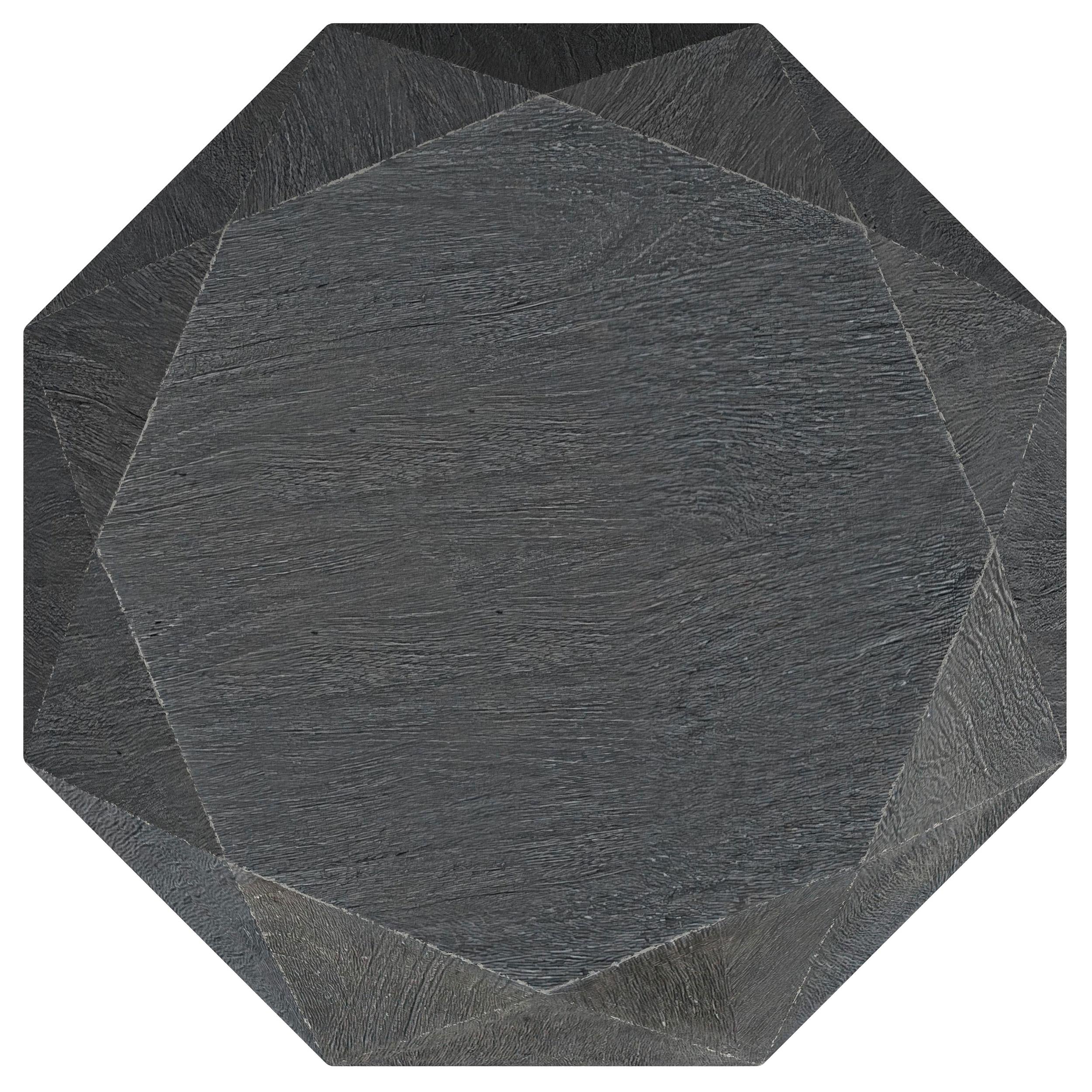 Coaster Furniture Jacinto 931159 Octagonal Solid Mango Wood Side Table - Grey IMAGE 3