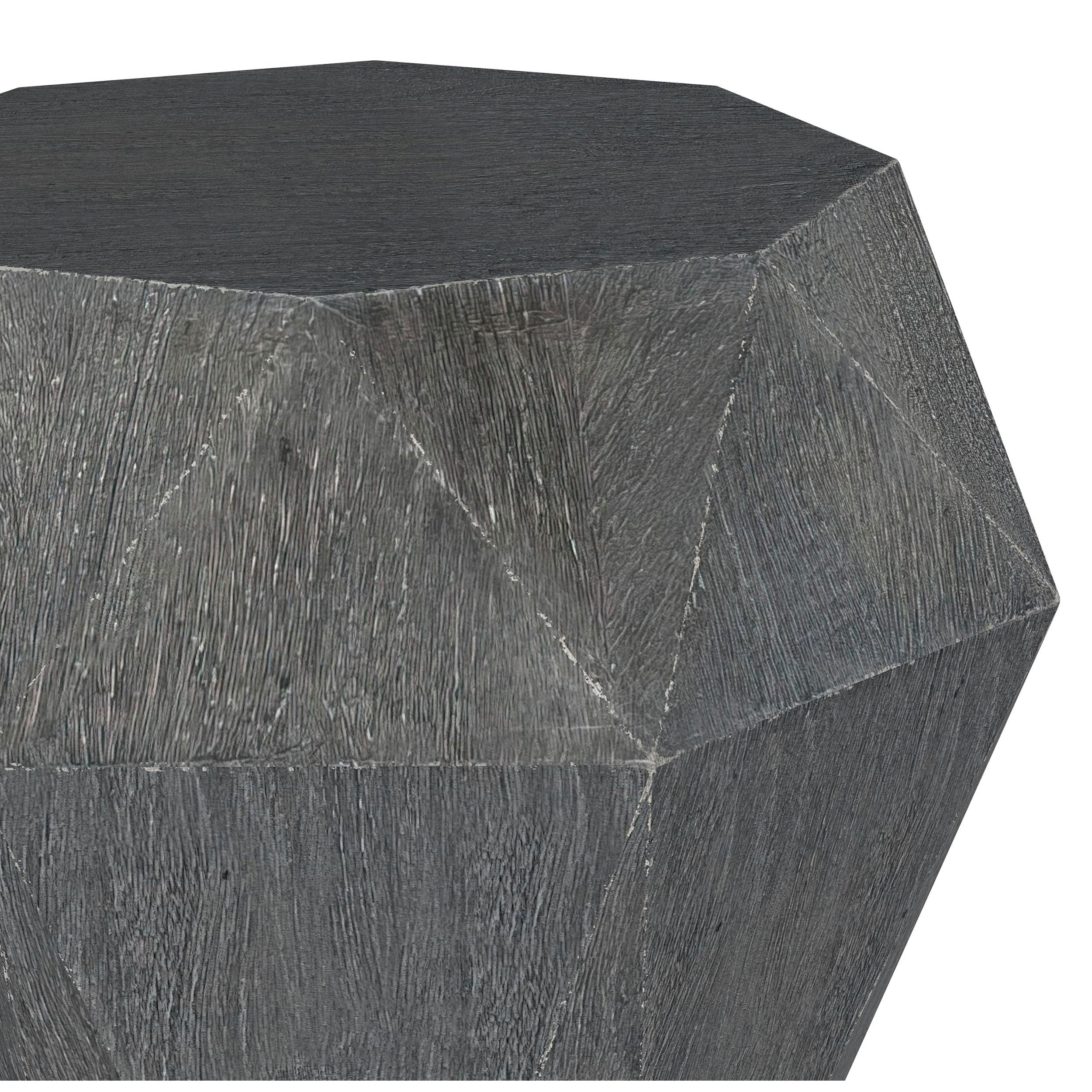  Coaster Furniture Jacinto 931159 Octagonal Solid Mango Wood Side Table - Grey IMAGE 4