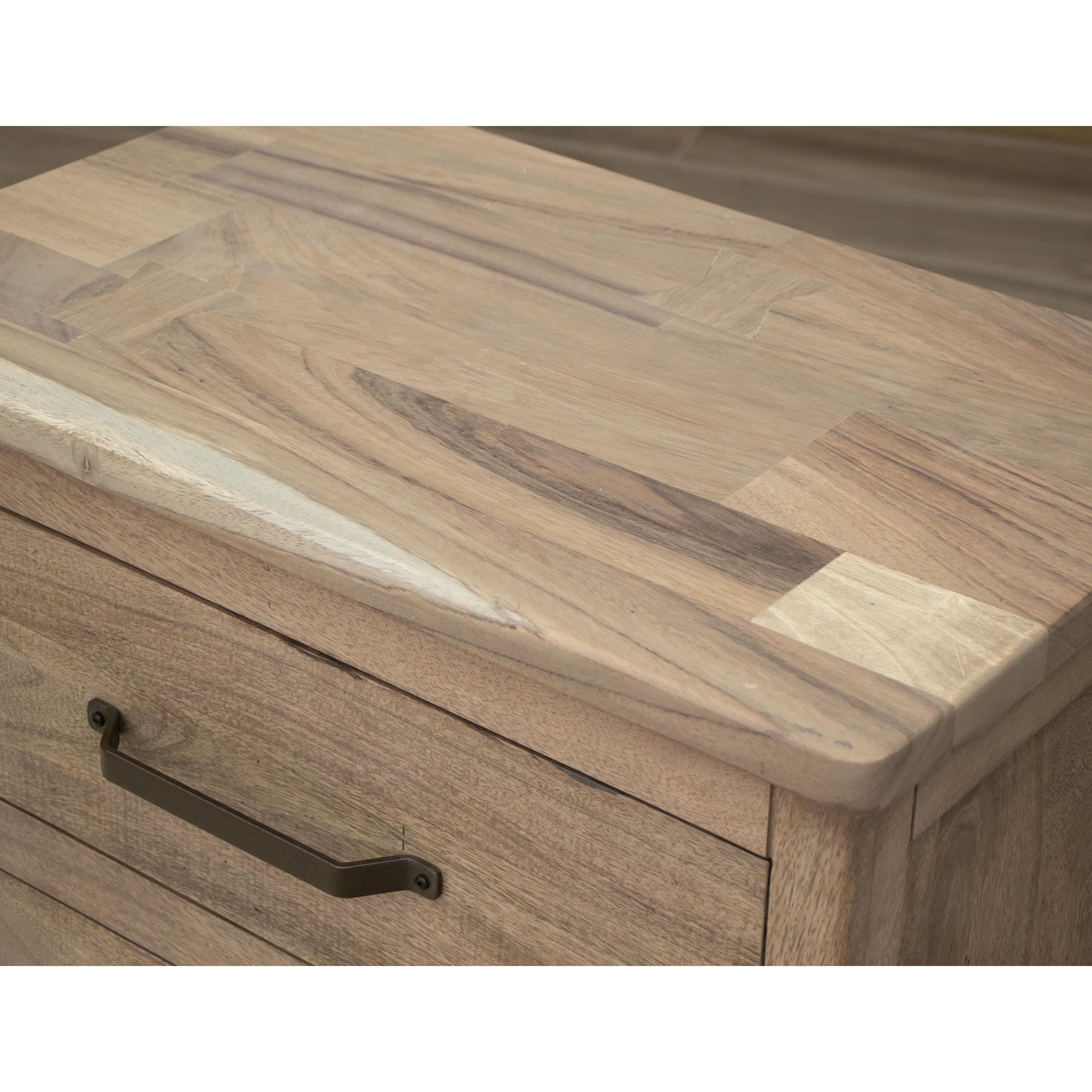  International Furniture Direct Natural Parota IFD8681CHT 5 Drawers Chest - Brown cappuccino/Natural Parota IMAGE 3