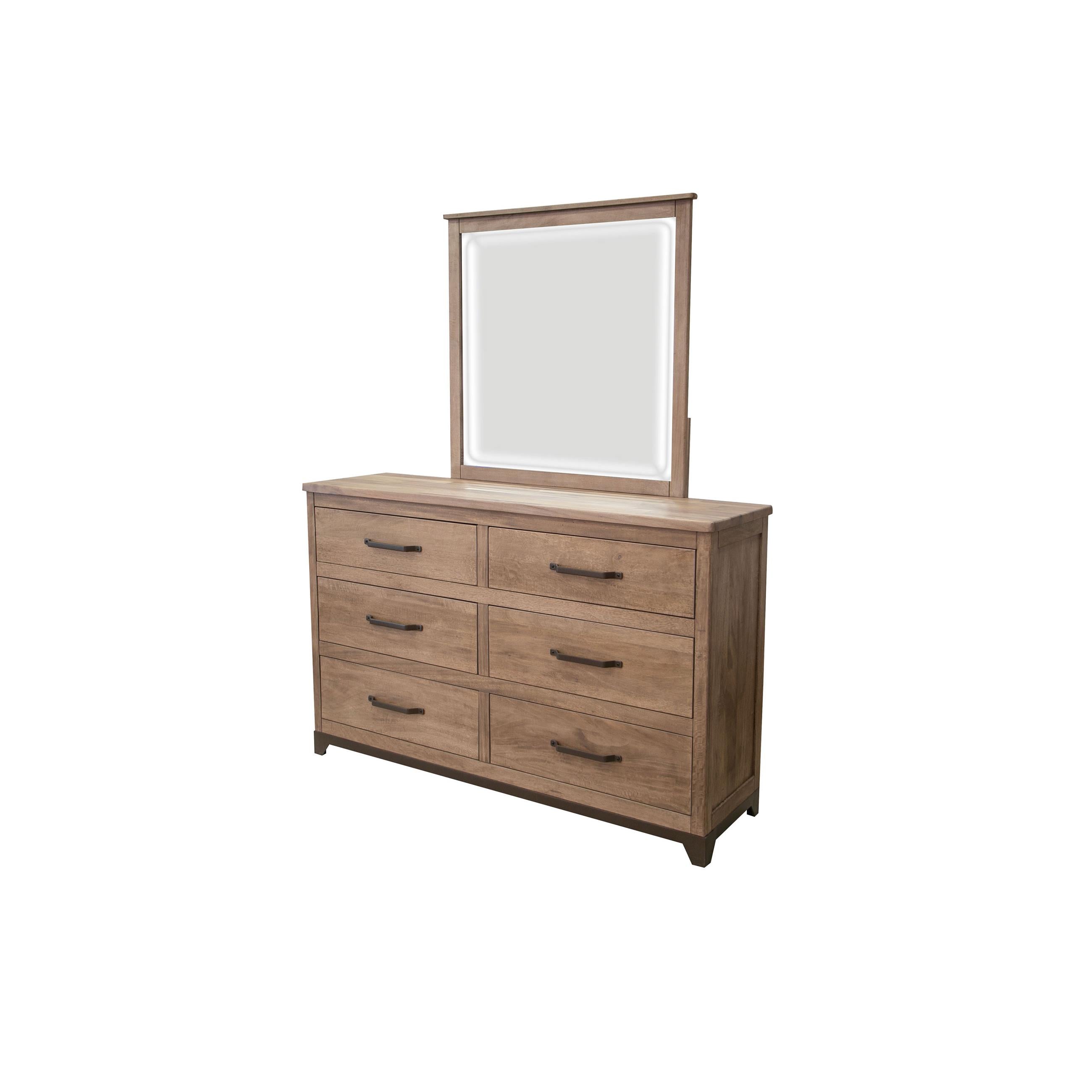  International Furniture Direct Natural Parota IFD8681MIR Mirror - Brown cappuccino/Natural Parota IMAGE 1