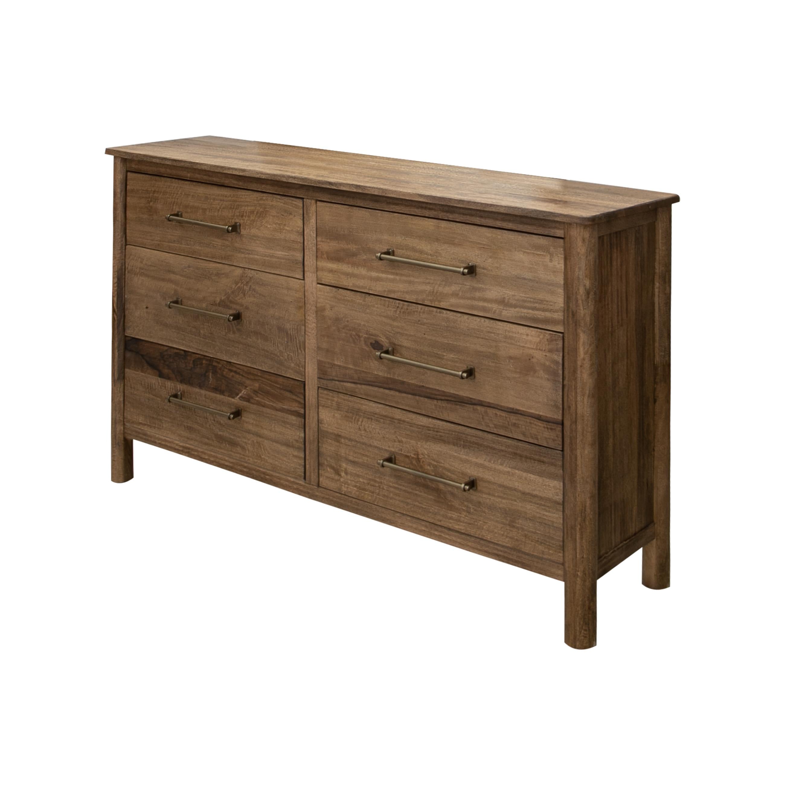  International Furniture Direct Olimpia IFD7381DSR 6 Drawers Dresser - Tequila/Towny Brown IMAGE 1
