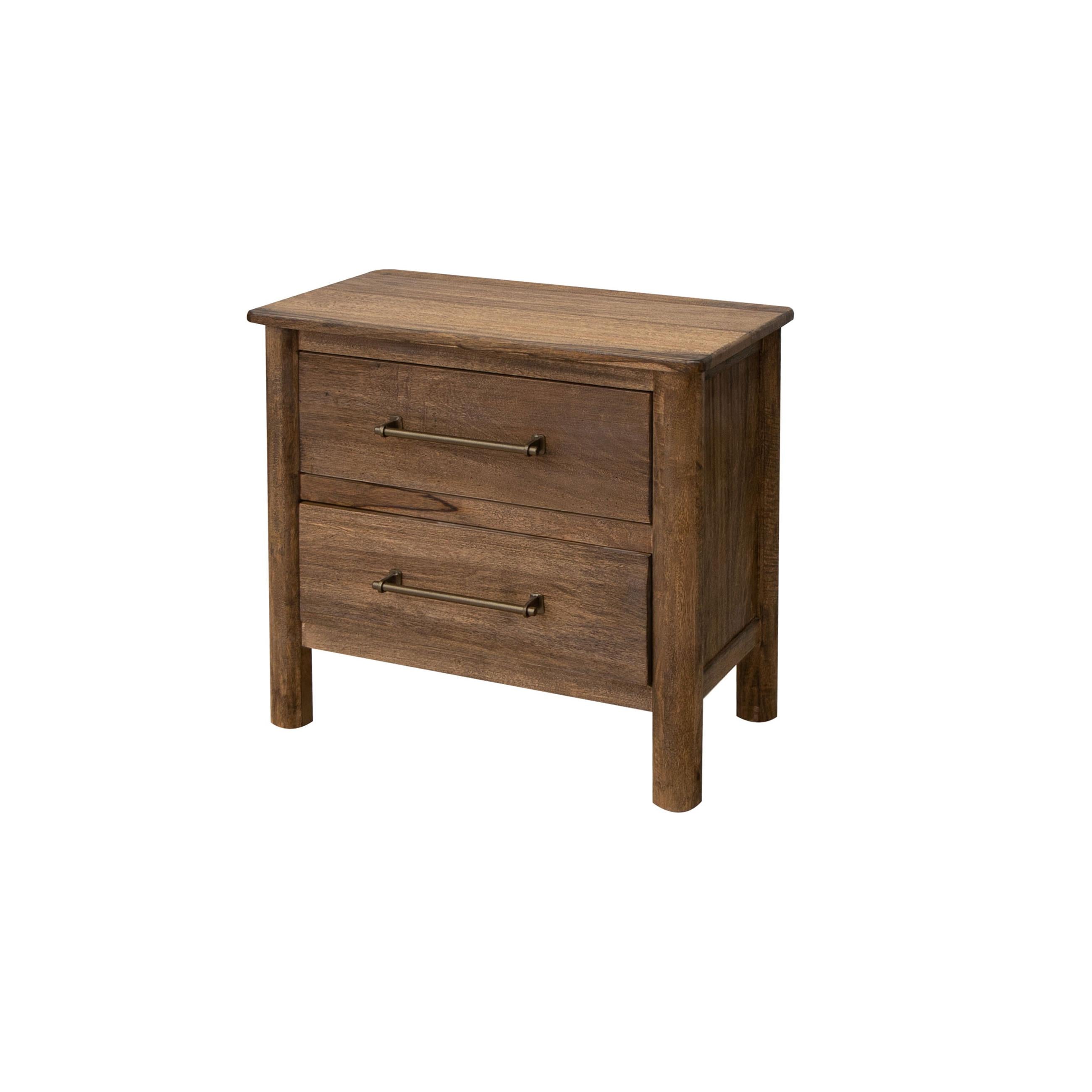  International Furniture Direct Olimpia IFD7381NTS 2 Drawers Nightstand - Tequila/Towny Brown IMAGE 1