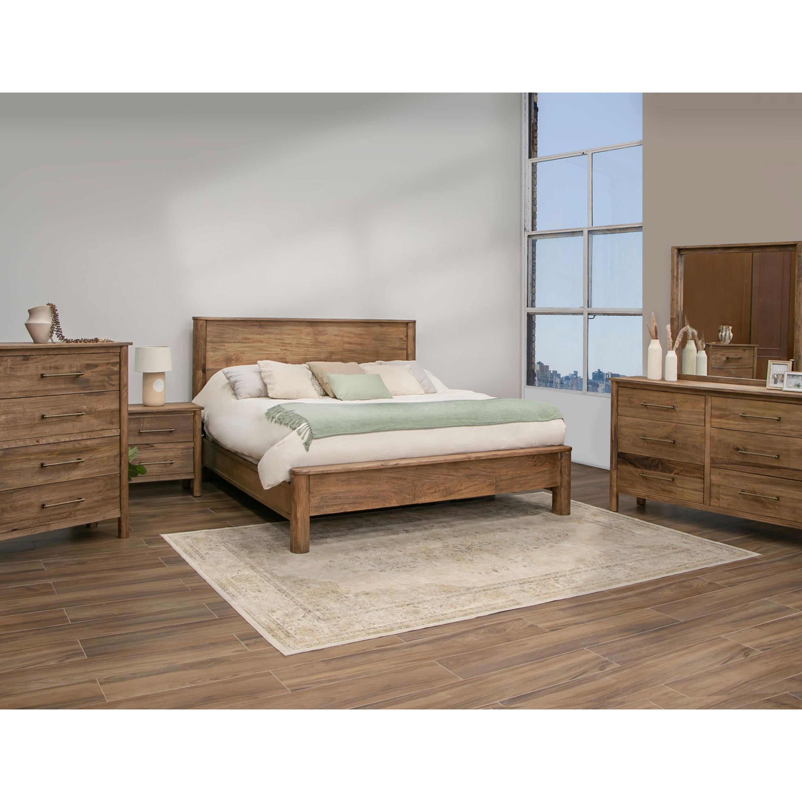  International Furniture Direct Olimpia IFD7381NTS 2 Drawers Nightstand - Tequila/Towny Brown IMAGE 2