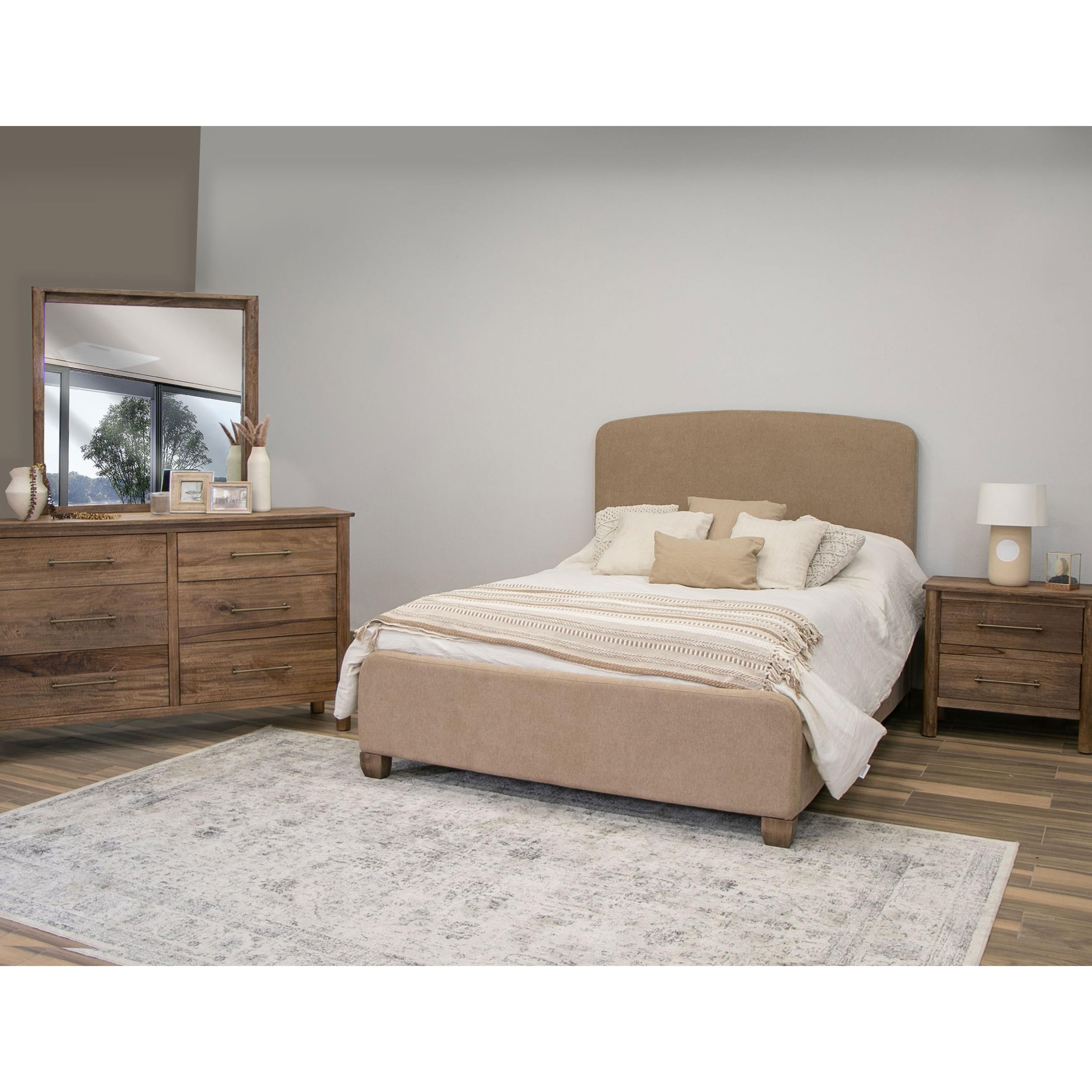  International Furniture Direct Olimpia IFD7381NTS 2 Drawers Nightstand - Tequila/Towny Brown IMAGE 3