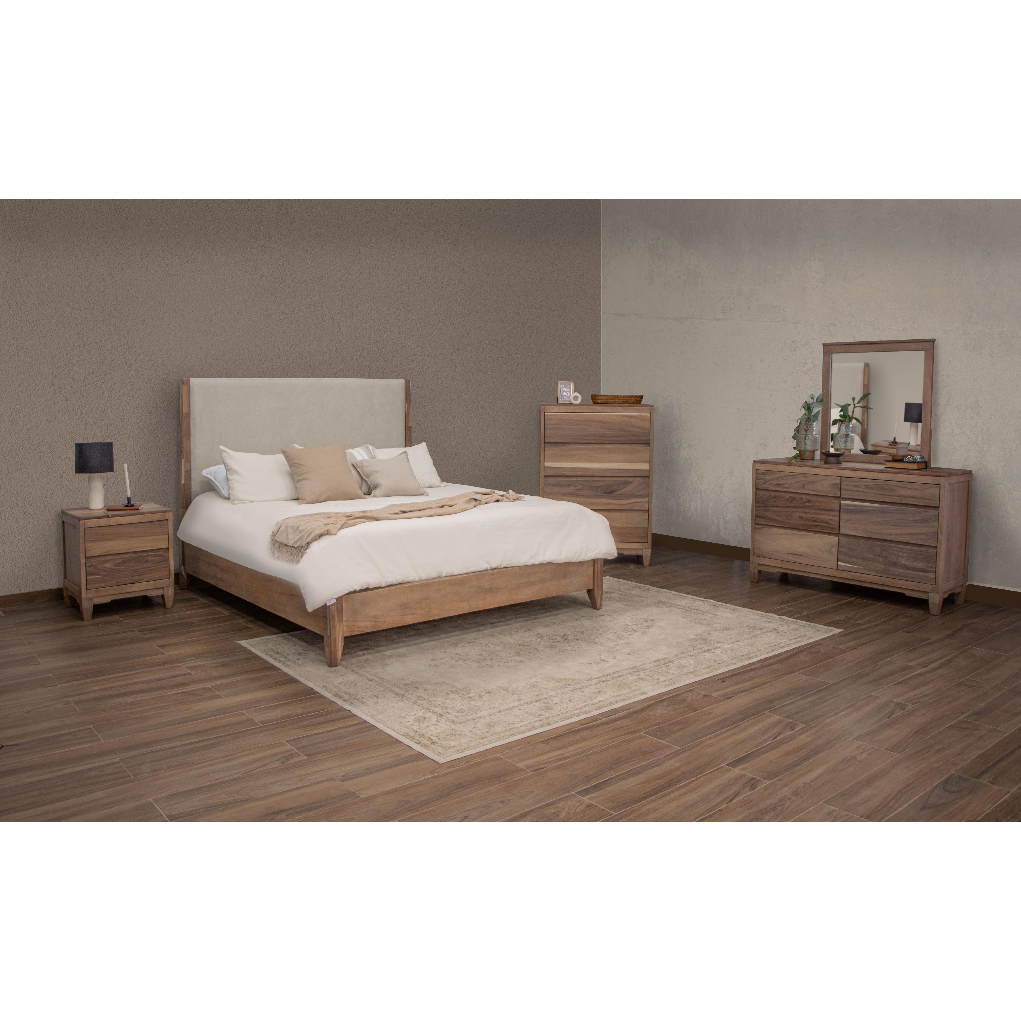  International Furniture Direct Parota Nova IFD6212CHT Chest with 4 Drawers - Brown cappuccino/Natural Parota IMAGE 2
