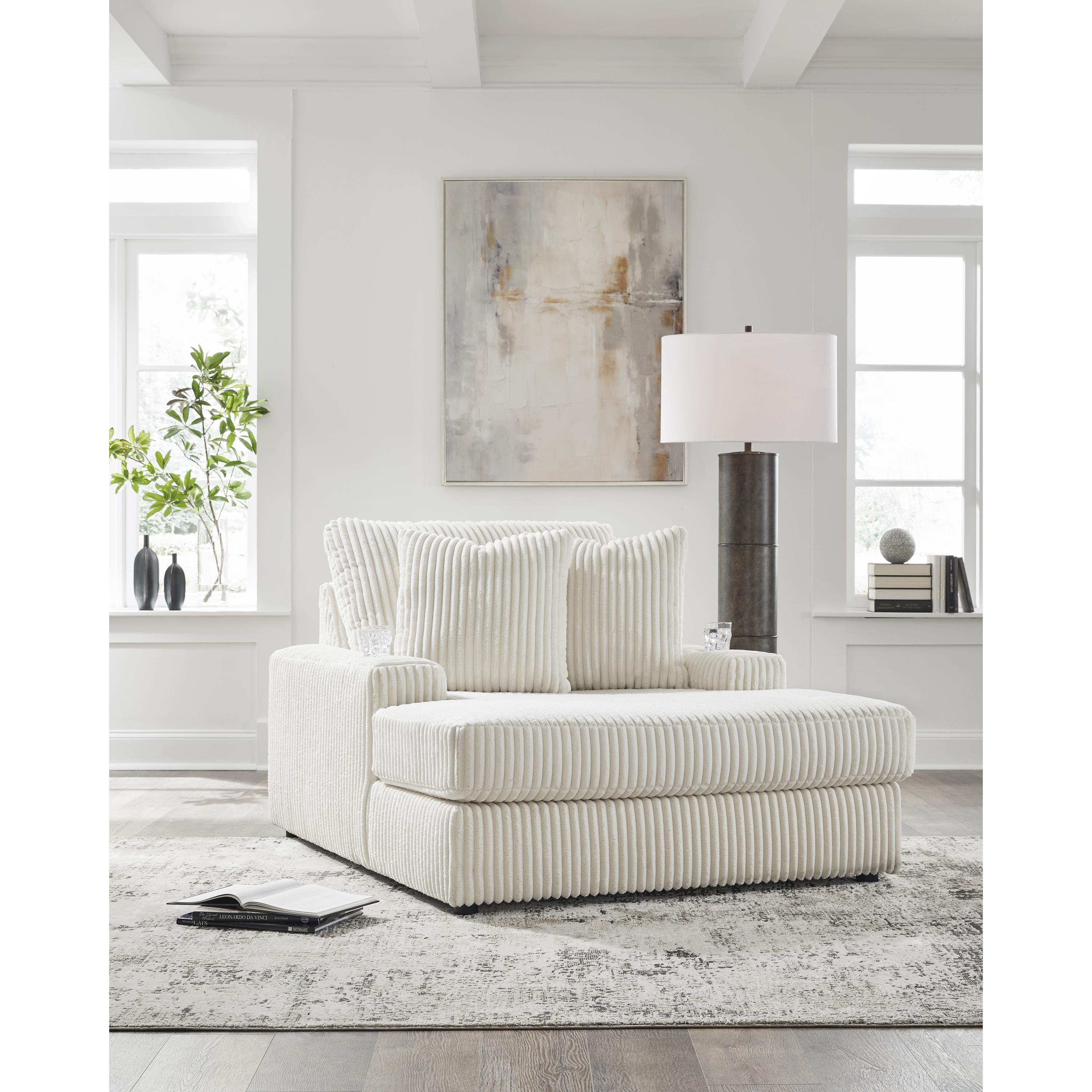  Manufacturer Color_Ivory --  Signature Design by Ashley Lindyn Fabric Chaise IMAGE 5