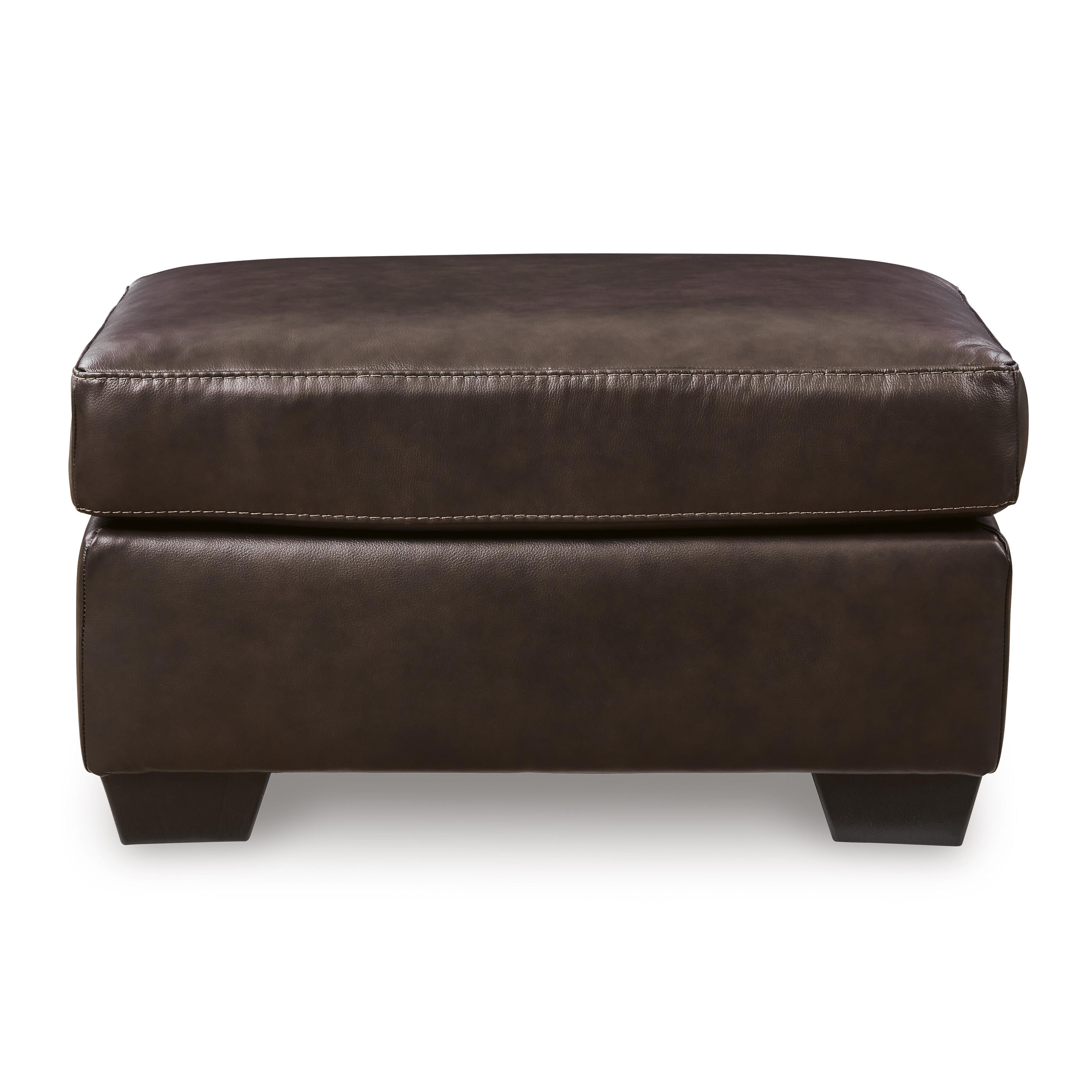  Manufacturer Color_Dark Brown --  Signature Design by Ashley Santorine Leather Match Ottoman IMAGE 2