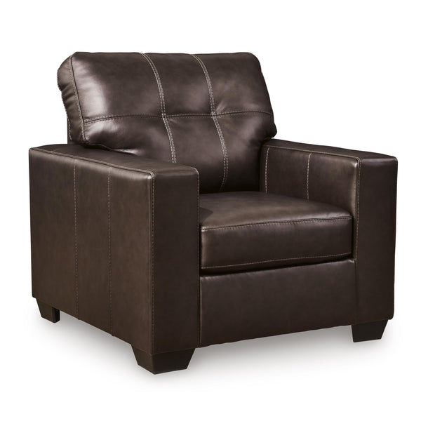 Signature Design by Ashley Santorine Stationary Leather Match Chair