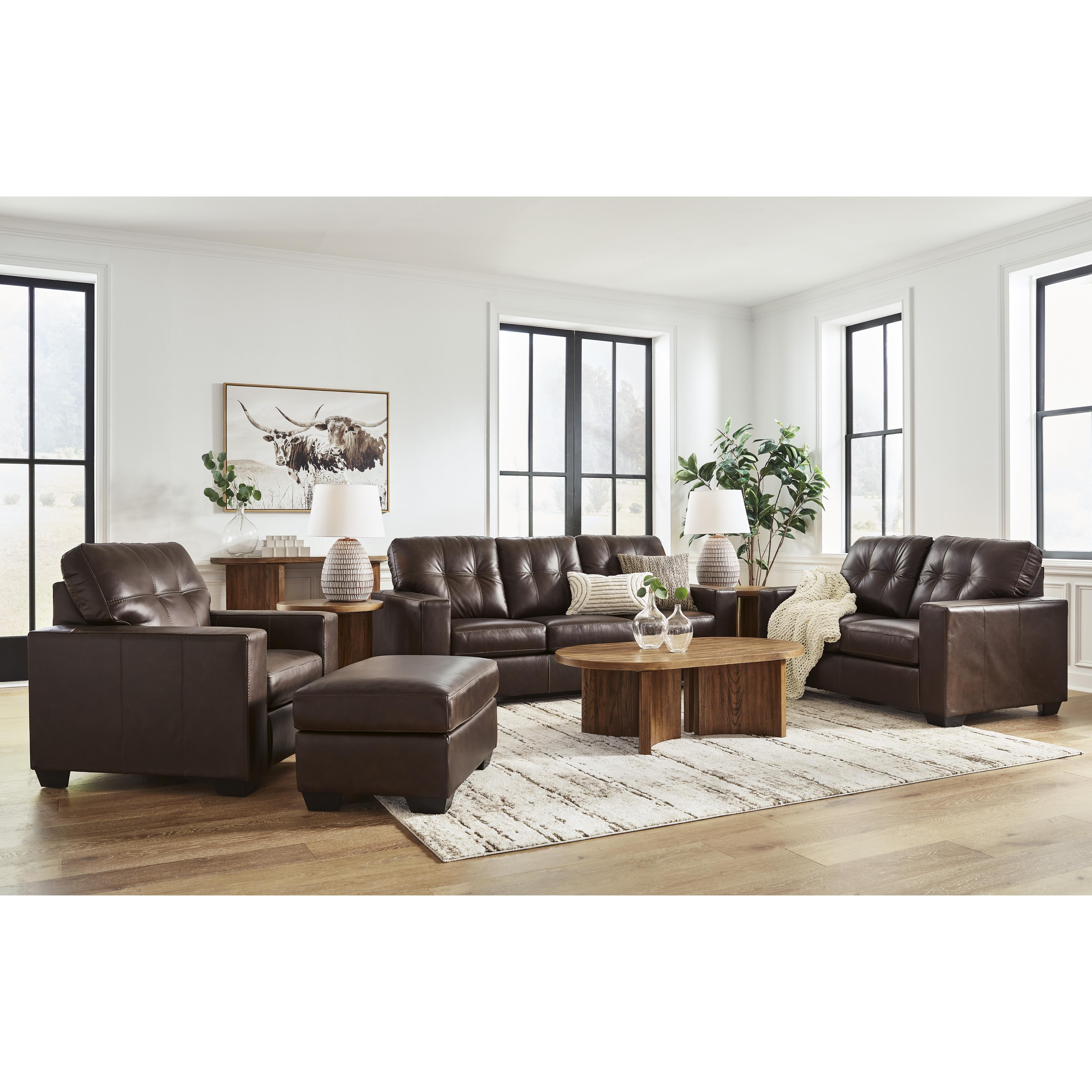  Manufacturer Color_Dark Brown --  Signature Design by Ashley Santorine Stationary Leather Match Chair IMAGE 11