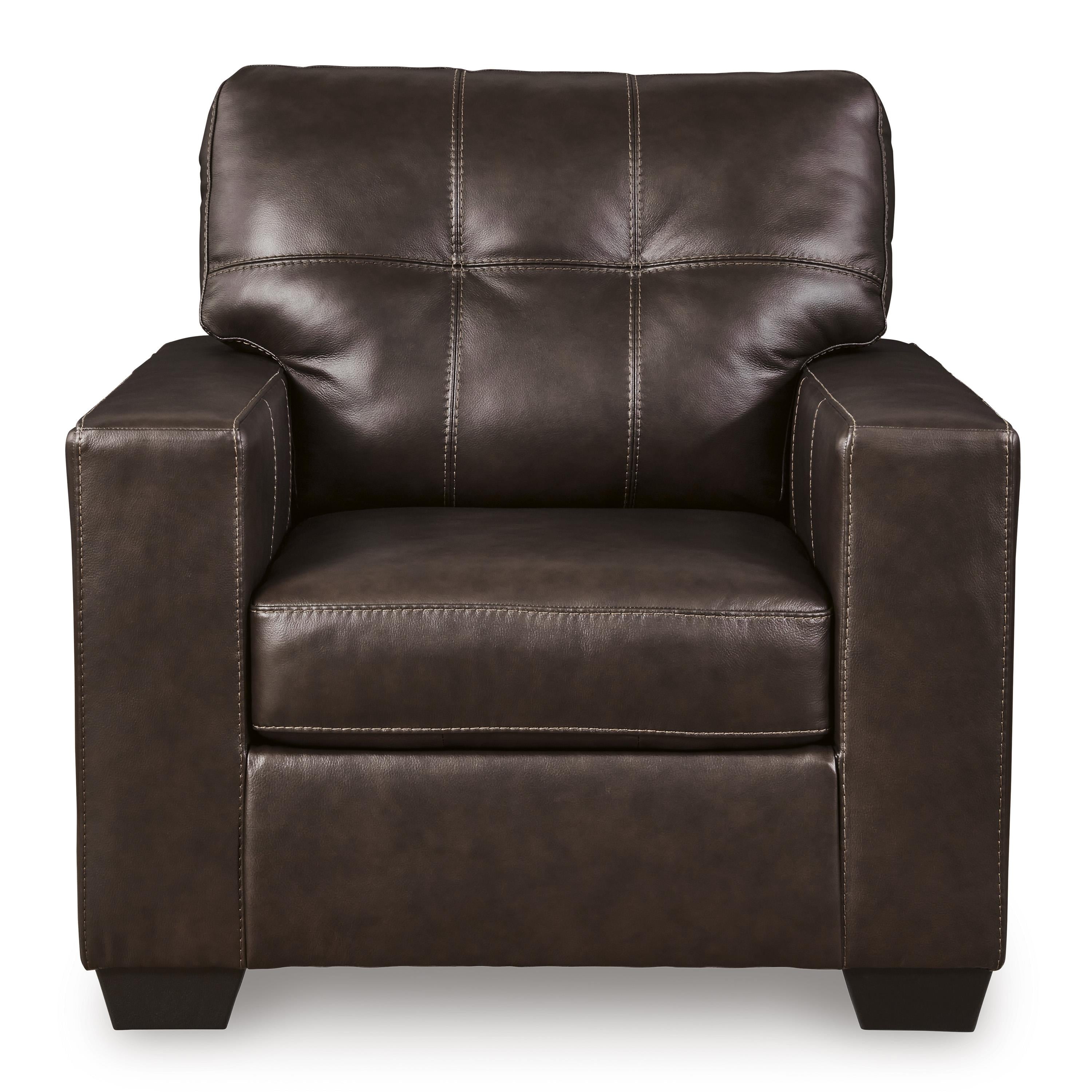  Manufacturer Color_Dark Brown --  Signature Design by Ashley Santorine Stationary Leather Match Chair IMAGE 2