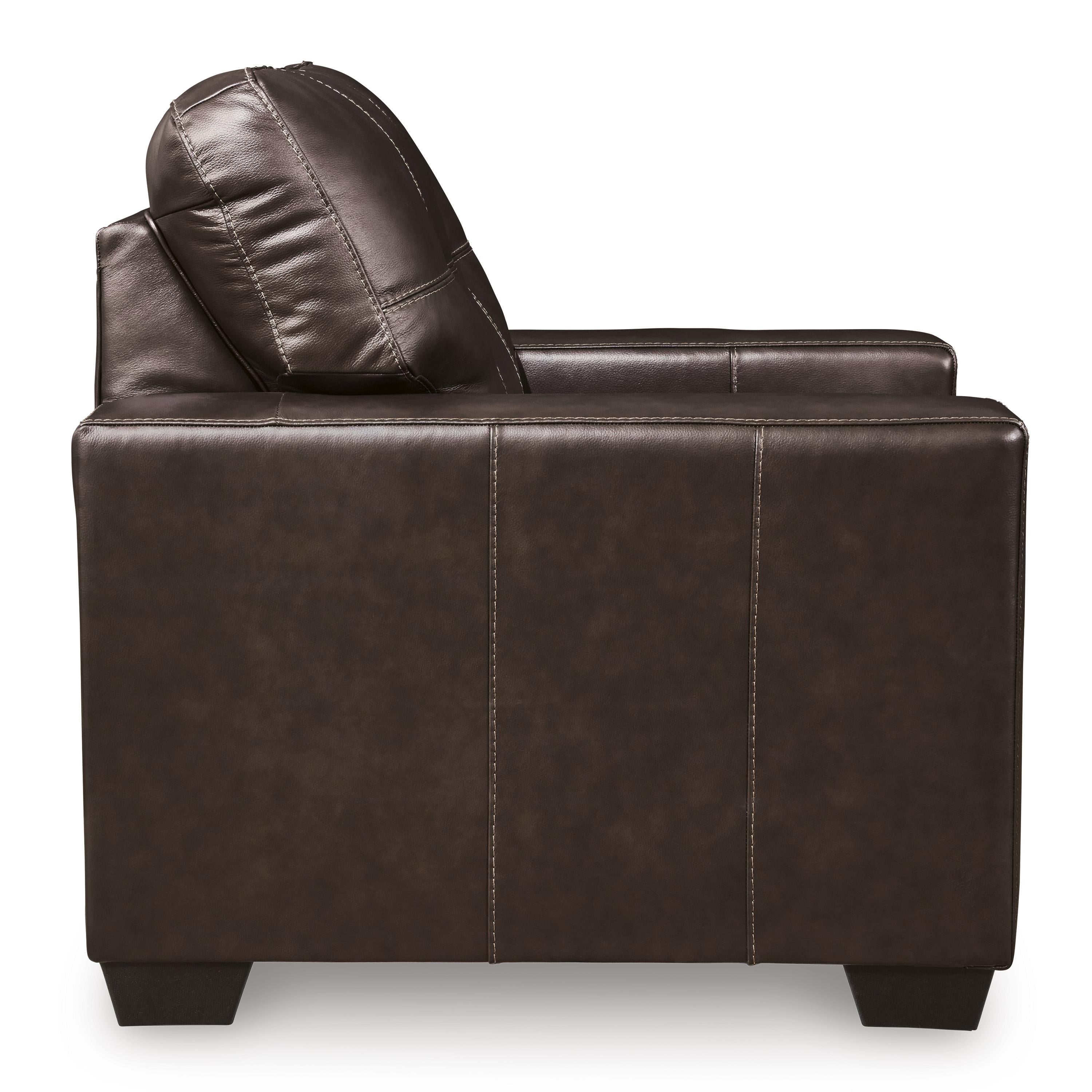  Manufacturer Color_Dark Brown --  Signature Design by Ashley Santorine Stationary Leather Match Chair IMAGE 3