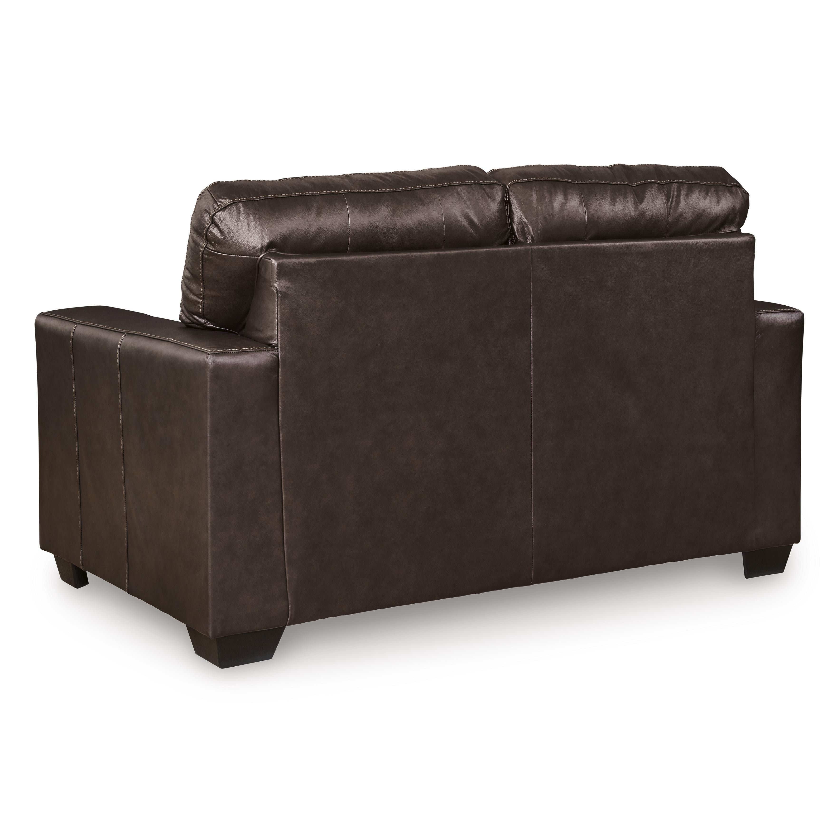  Manufacturer Color_Dark Brown --  Signature Design by Ashley Santorine Stationary Leather Match Loveseat IMAGE 4