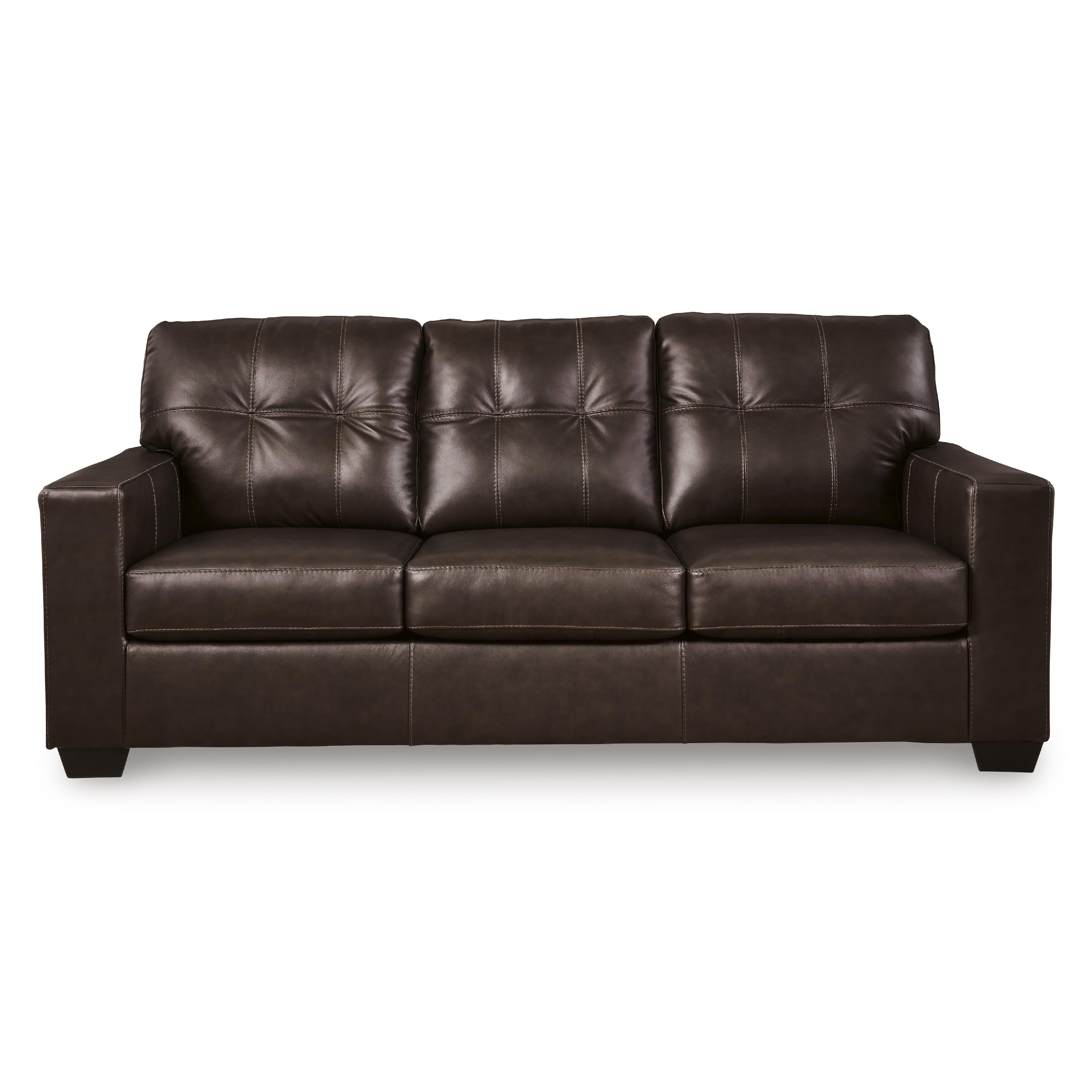  Manufacturer Color_Dark Brown --  Signature Design by Ashley Santorine Stationary Leather Match Sofa IMAGE 2
