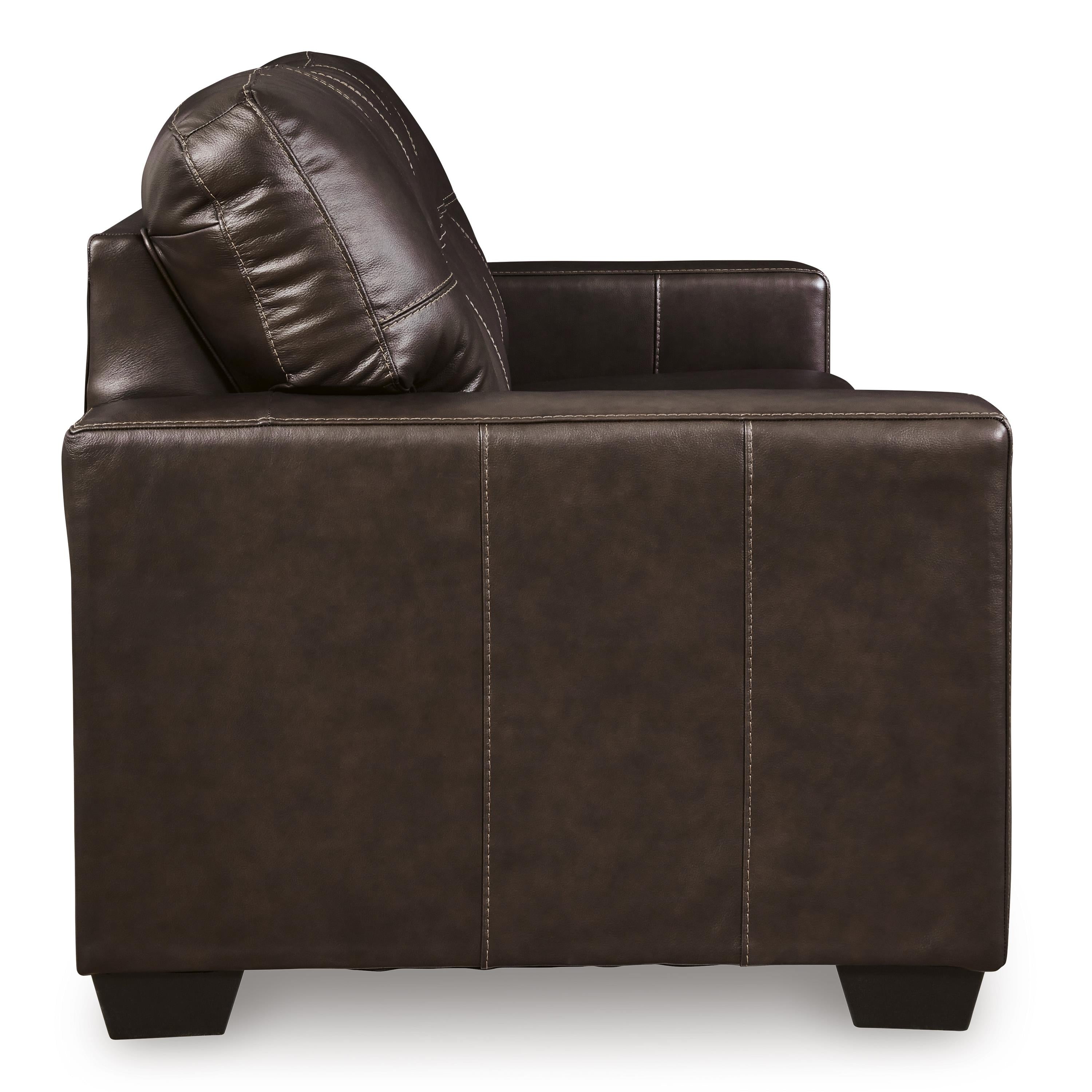  Manufacturer Color_Dark Brown --  Signature Design by Ashley Santorine Stationary Leather Match Sofa IMAGE 3