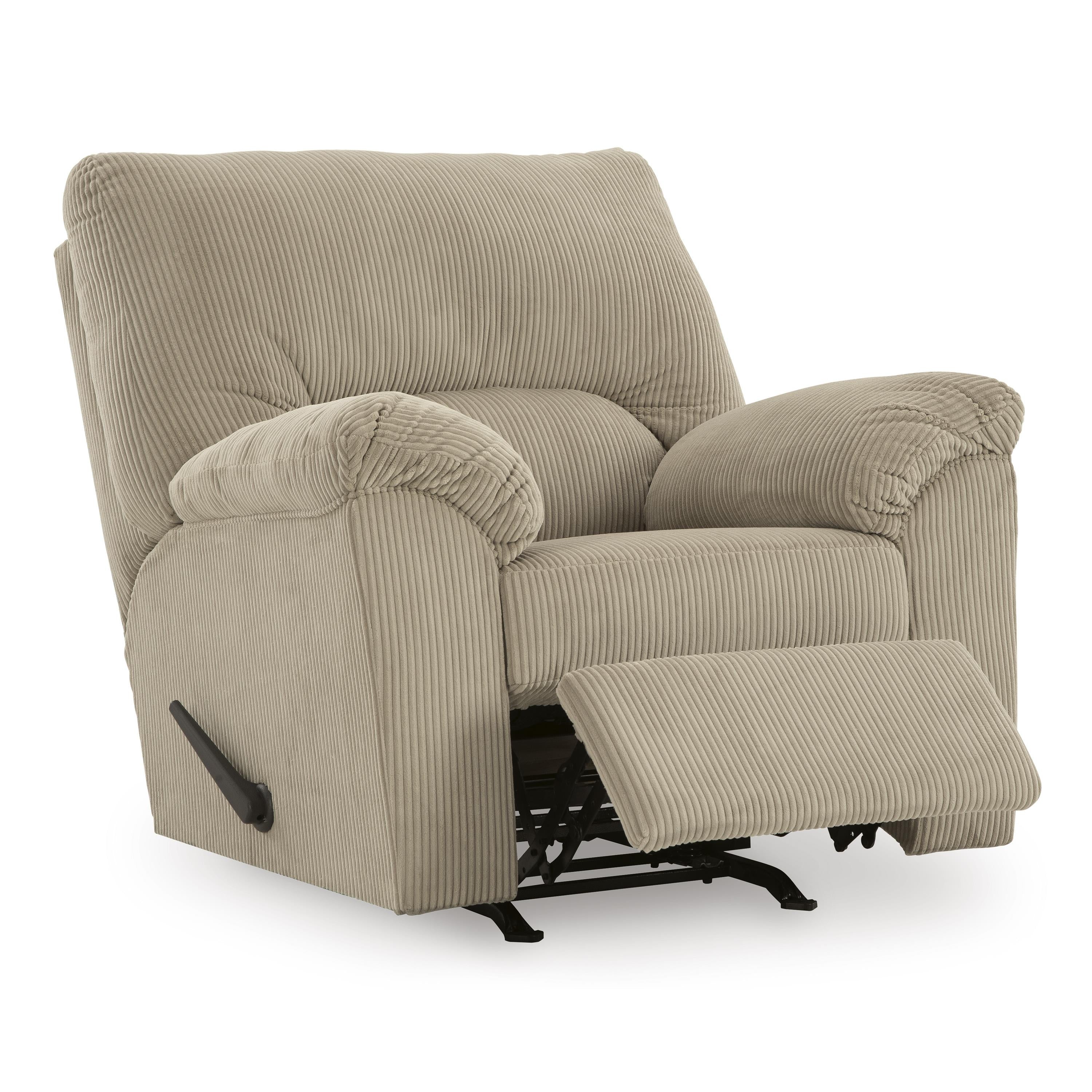  Manufacturer Color_Sand --  Signature Design by Ashley SimpleJoy Rocker Fabric Recliner IMAGE 2