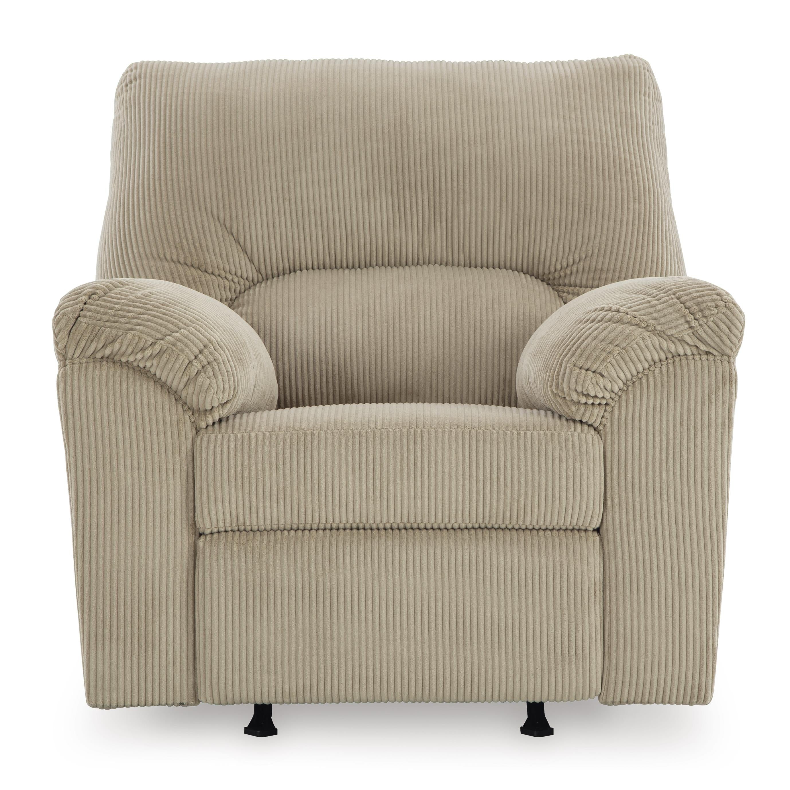  Manufacturer Color_Sand --  Signature Design by Ashley SimpleJoy Rocker Fabric Recliner IMAGE 3