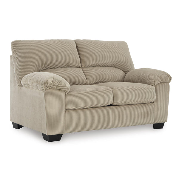 Signature Design by Ashley SimpleJoy Stationary Fabric Loveseat