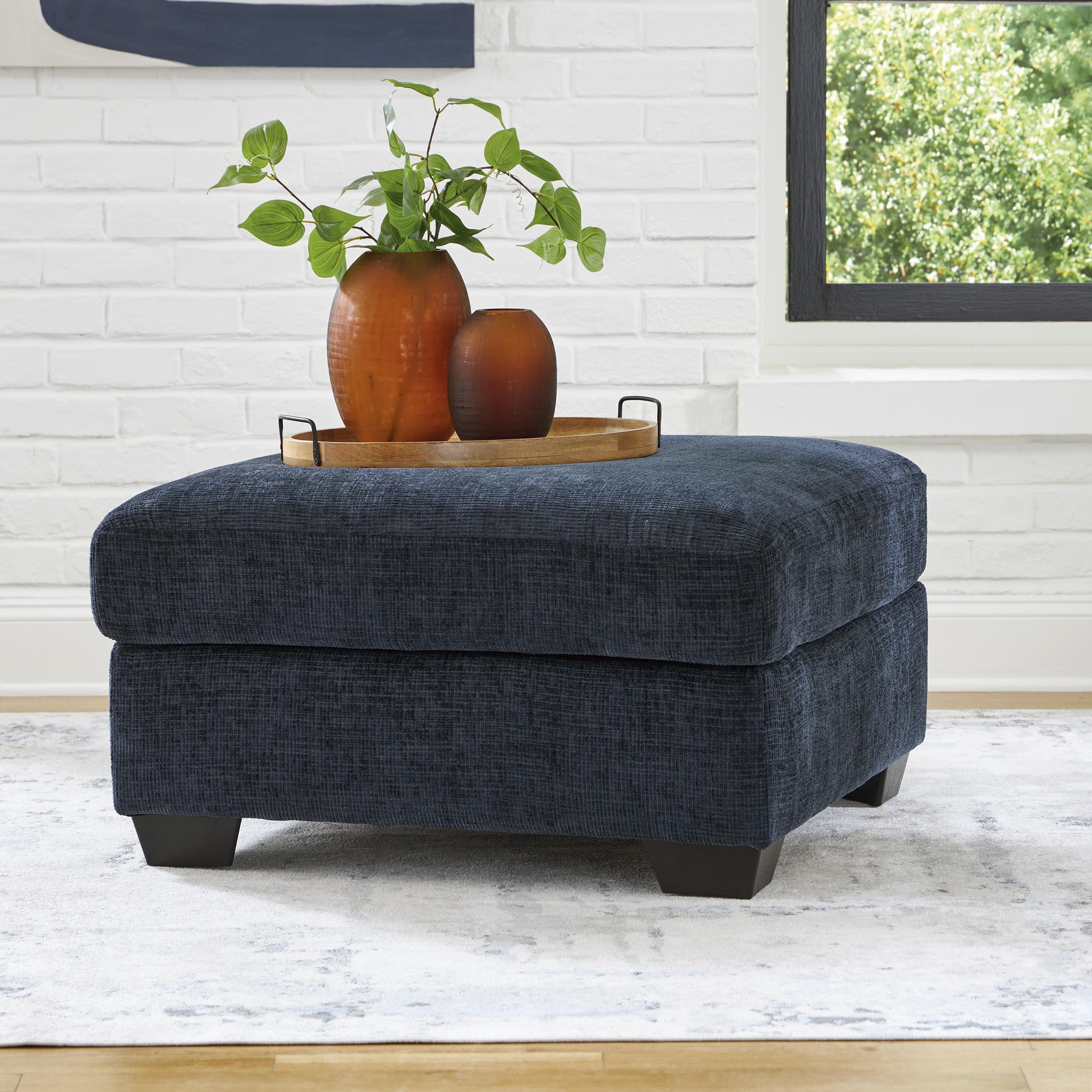  Manufacturer Color_Ink --  Signature Design by Ashley Aviemore Fabric Ottoman IMAGE 3