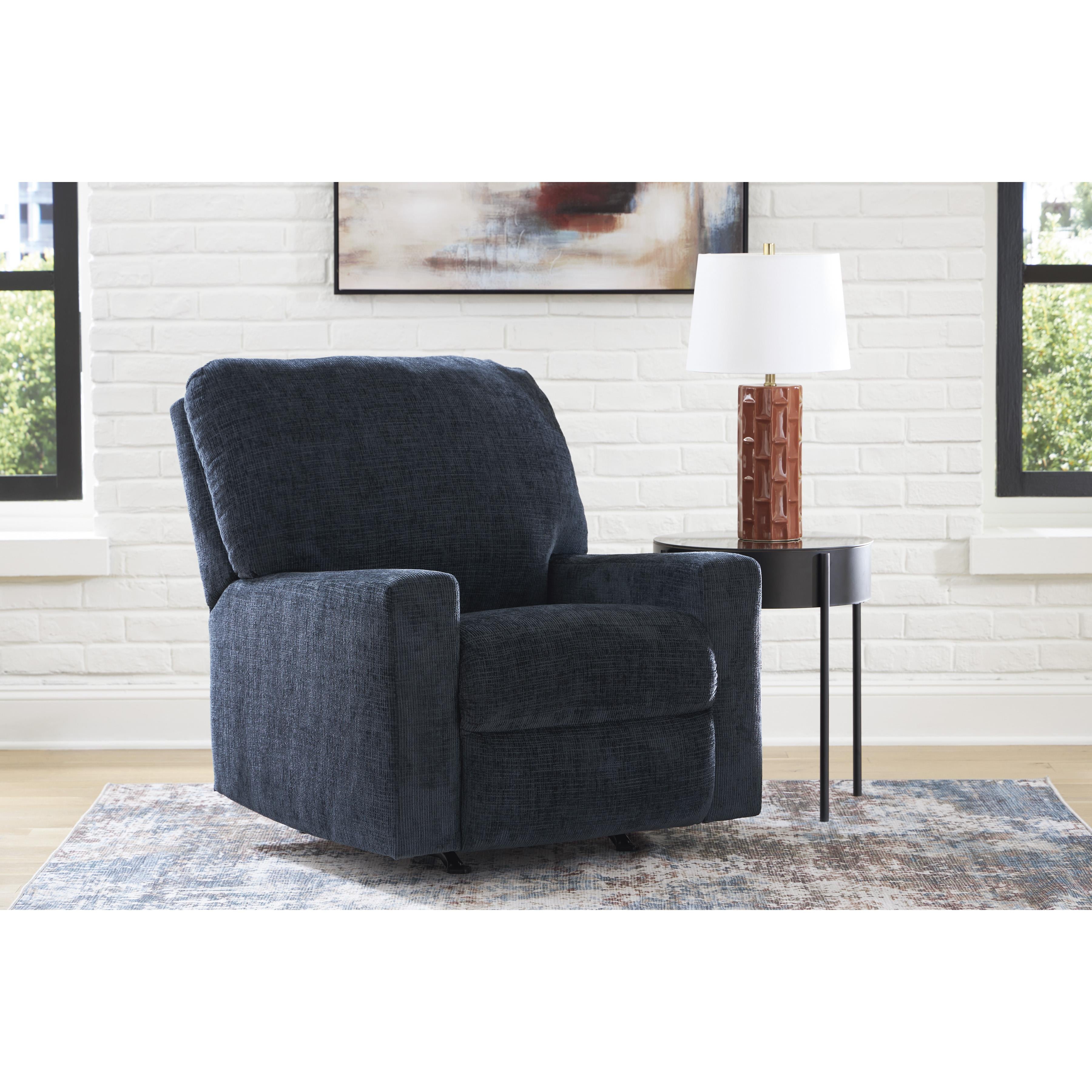  Manufacturer Color_Ink --  Signature Design by Ashley Aviemore Rocker Fabric Recliner IMAGE 6