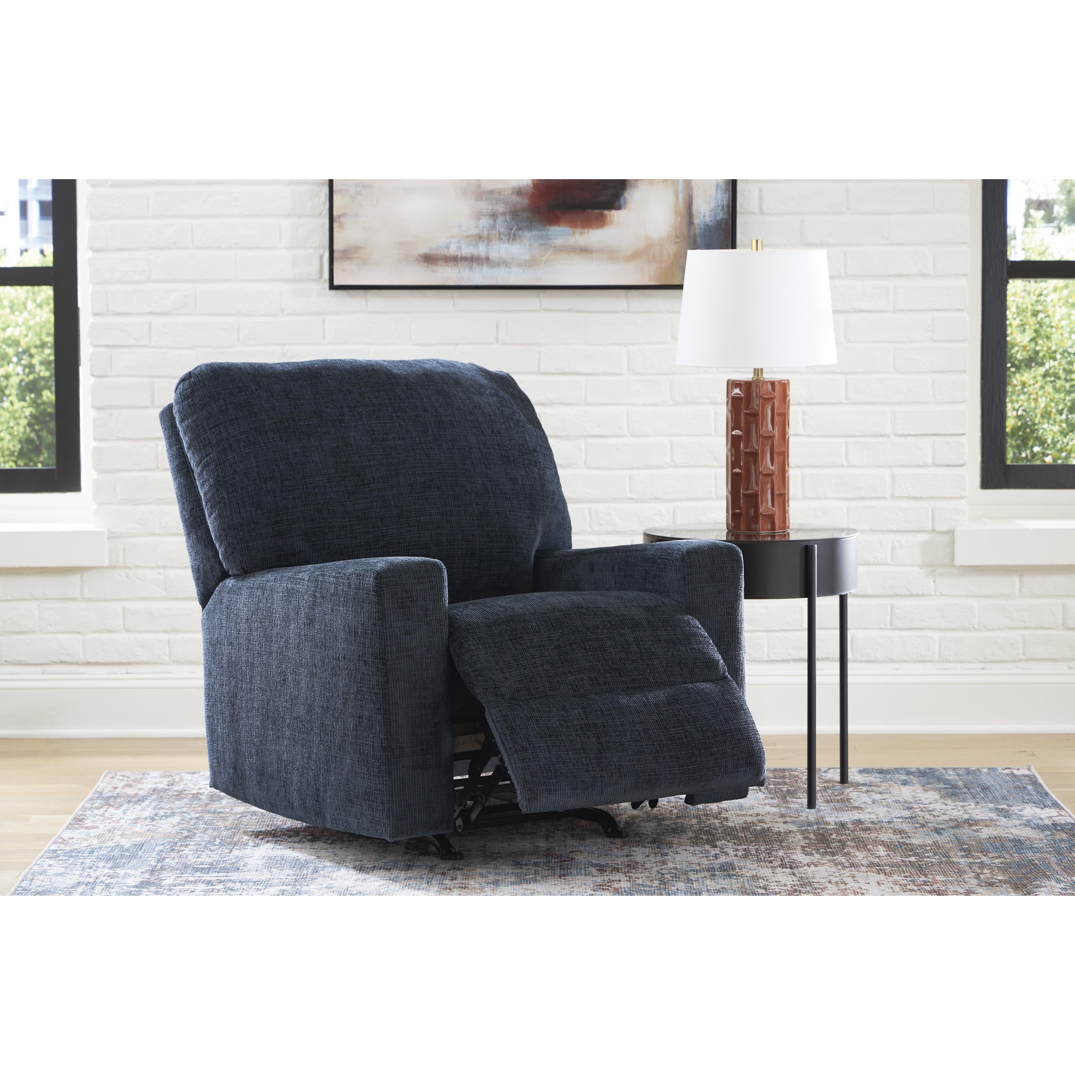  Manufacturer Color_Ink --  Signature Design by Ashley Aviemore Rocker Fabric Recliner IMAGE 7